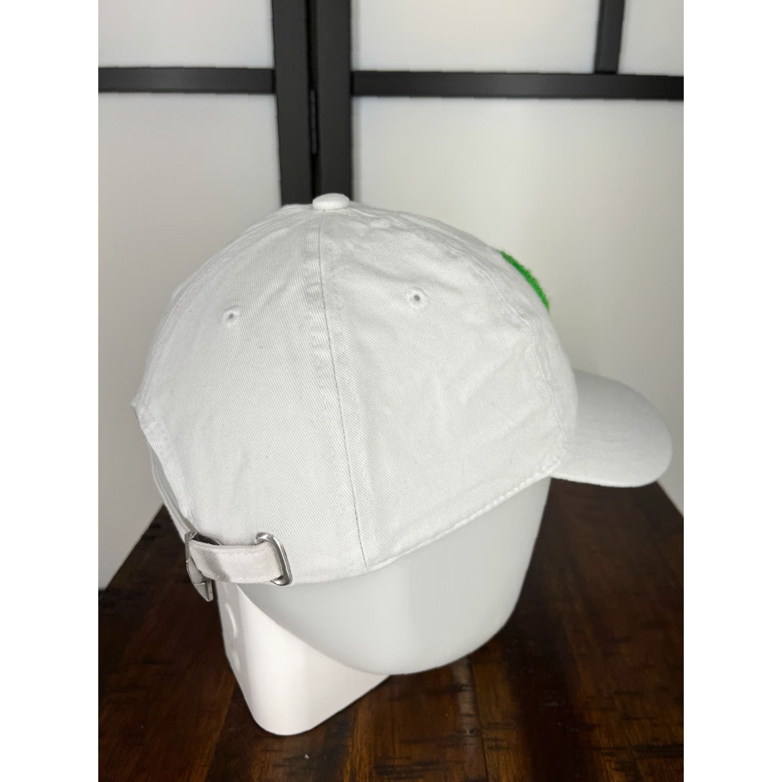 Vintage Drunk Elephant Hat Adult One Size White Green Cotton Poly Patch Strap Back Size ONE SIZE - 7 Thumbnail