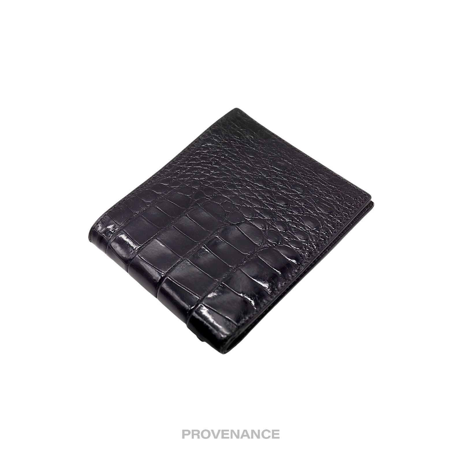 Celine 🔴 Celine 5CC Bifold Wallet - Black Crocodile Leather Size ONE SIZE - 4 Thumbnail