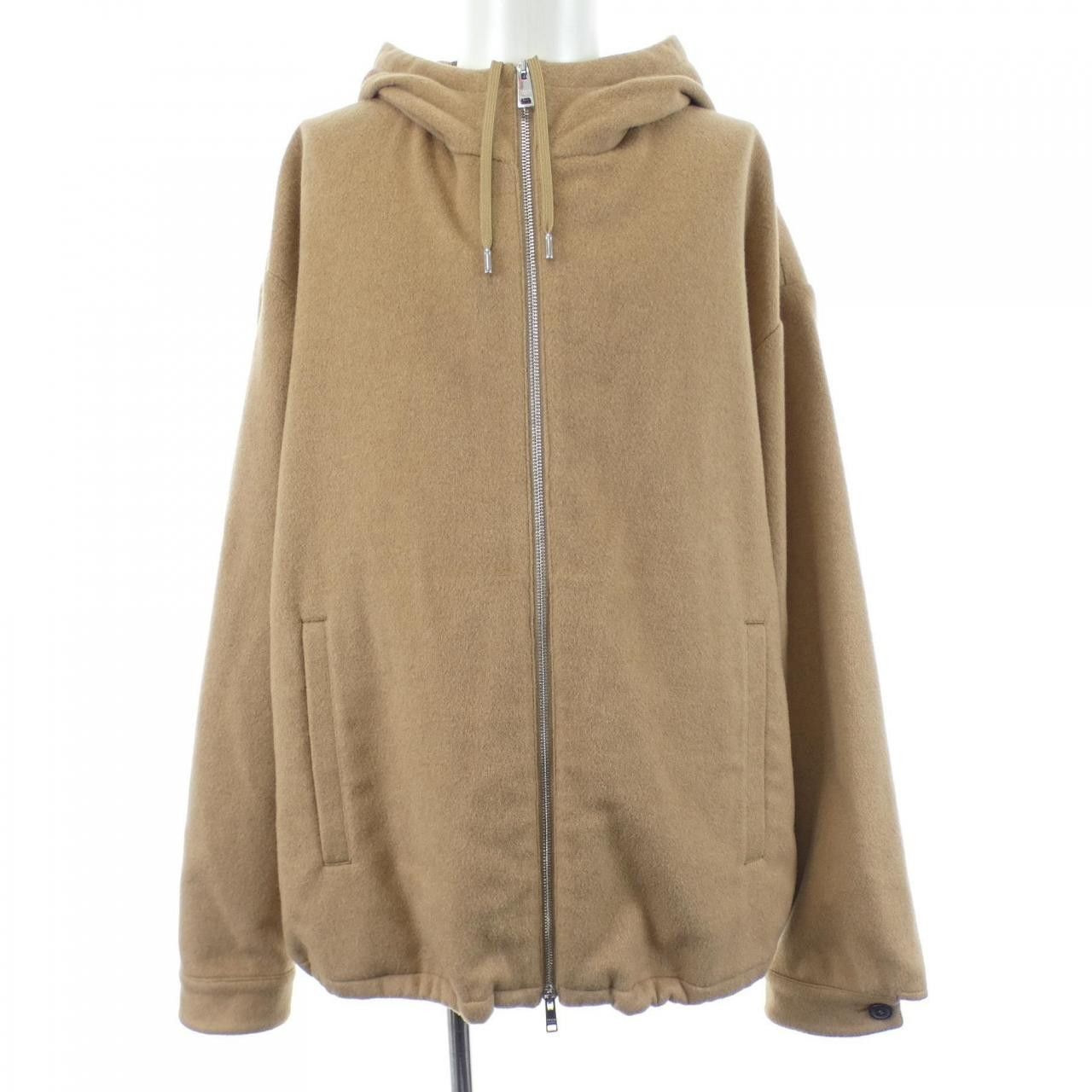 Prada Prada Triangle Logo Camel Jacket Textile Outerwear SGC590 SOOO 15J6 DUTY FREE for USA