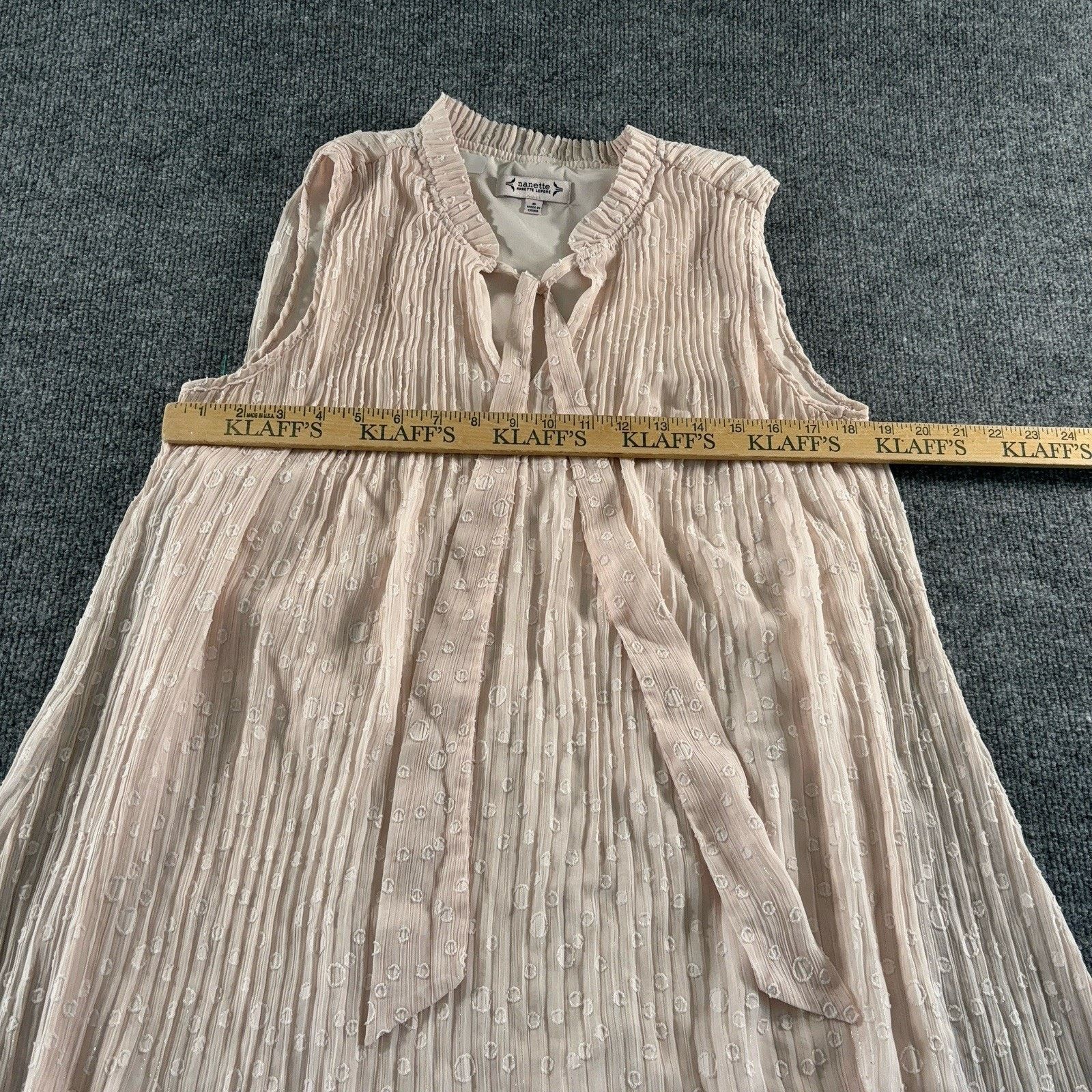 Nanette Lepore Nanette Lepore Blush Chiffon A-Line Dress 8 Tie Neck Size M / US 6-8 / IT 42-44 - 10 Thumbnail