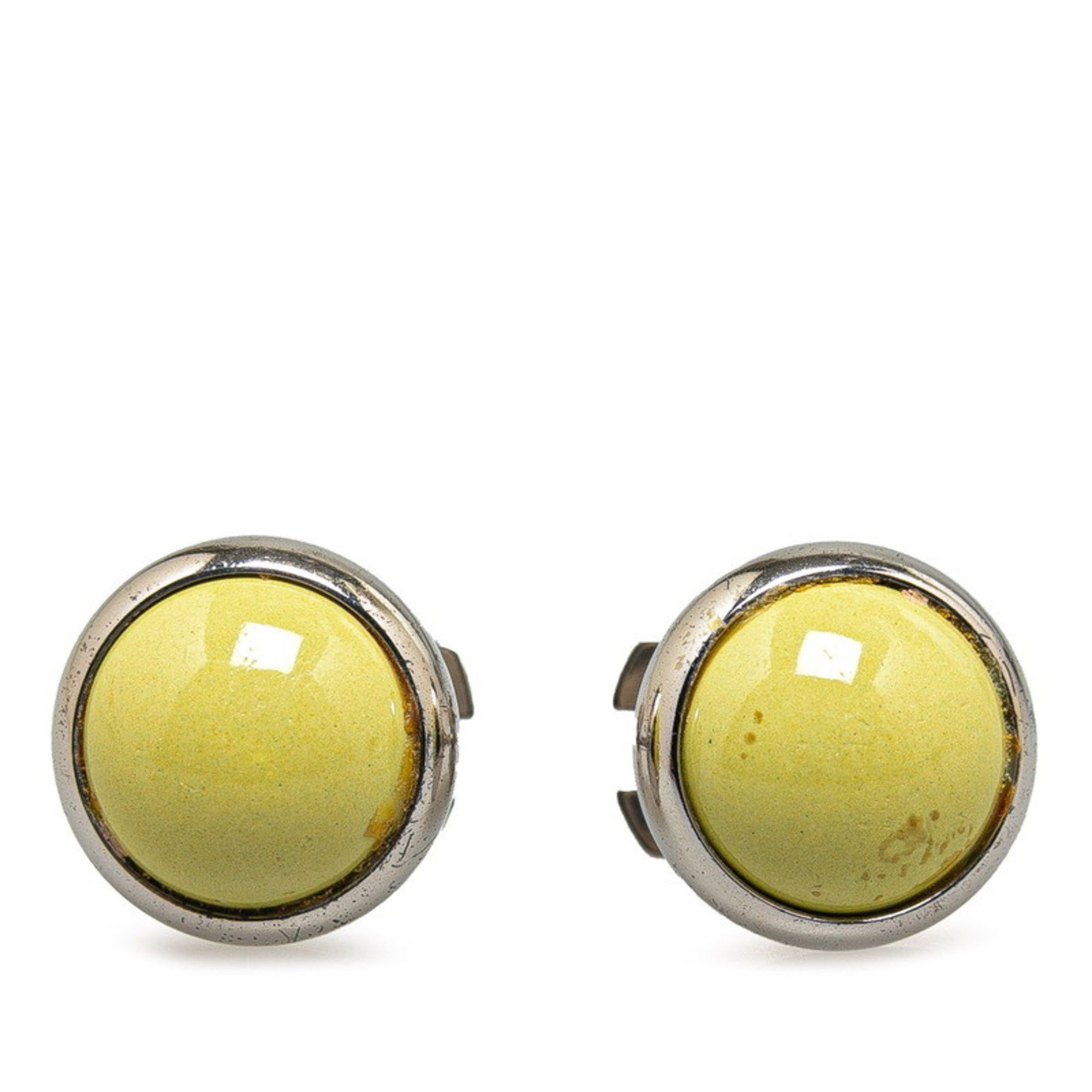 Hermes Hermes Eclipse Earrings Green Silver Metal Women's HERMES Size ONE SIZE - 1 Thumbnail