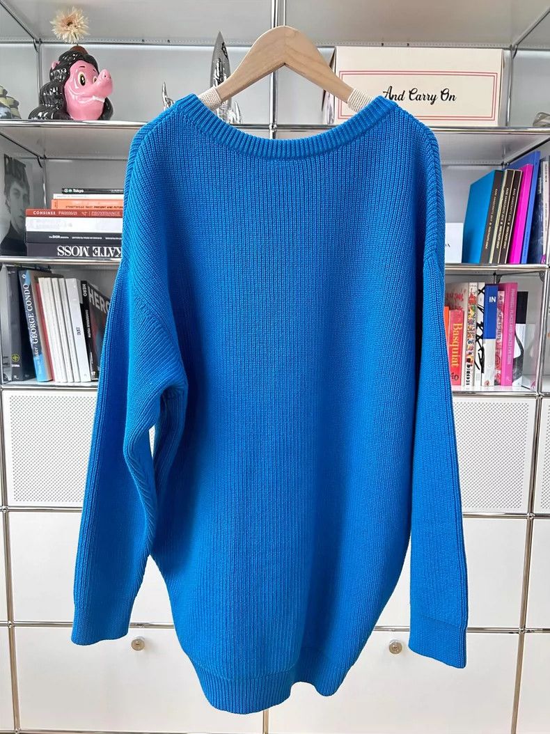 Other Balenciaga Blue V-neck loose-fitting sweater Size XS / US 0-2 / IT 36-38 - 2 Thumbnail