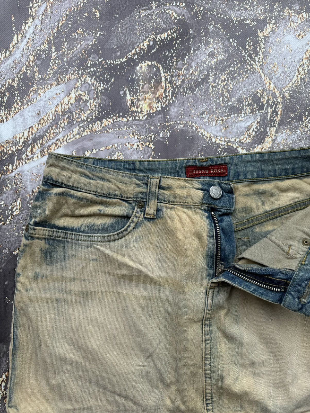 Vintage Vintage Waxed Denim Mini Skirt Size 28" / US 6 / IT 42 - 4 Thumbnail