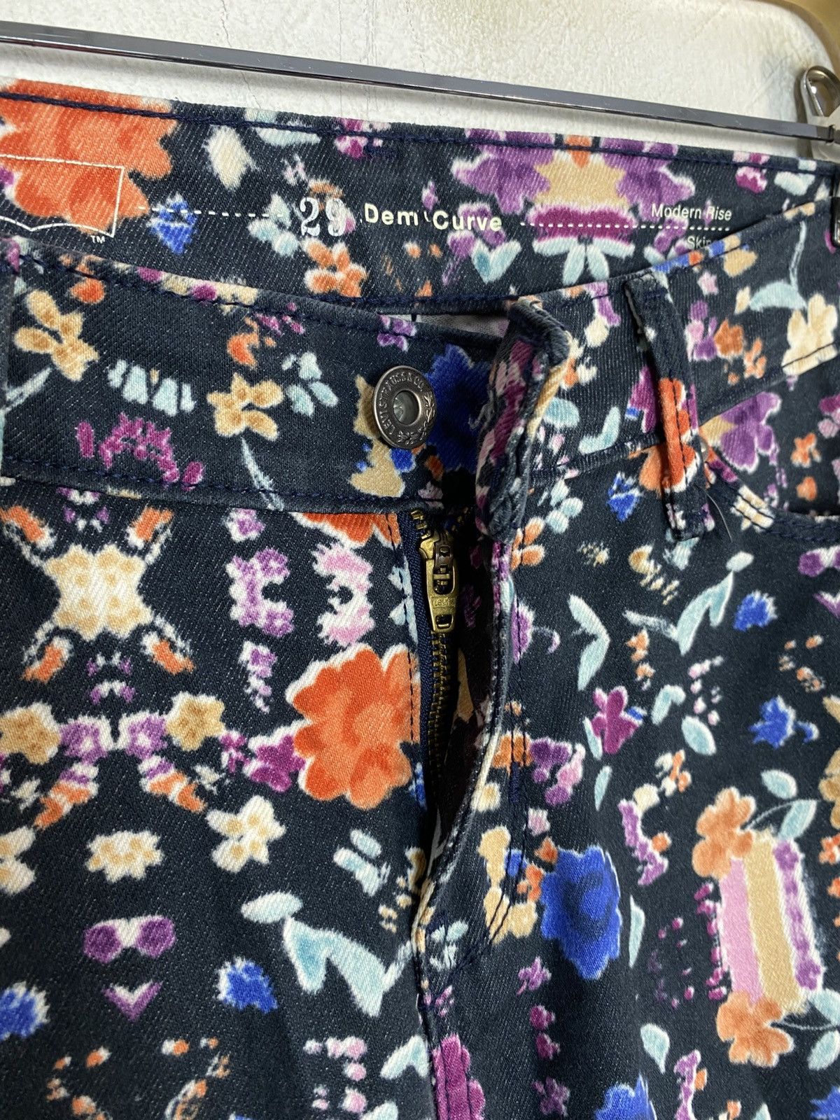 Levi's Levi’s Demi Curve Modern Rise Skinny Jeans Multicolour Flora Size 32" / US 10 / IT 46 - 9 Thumbnail
