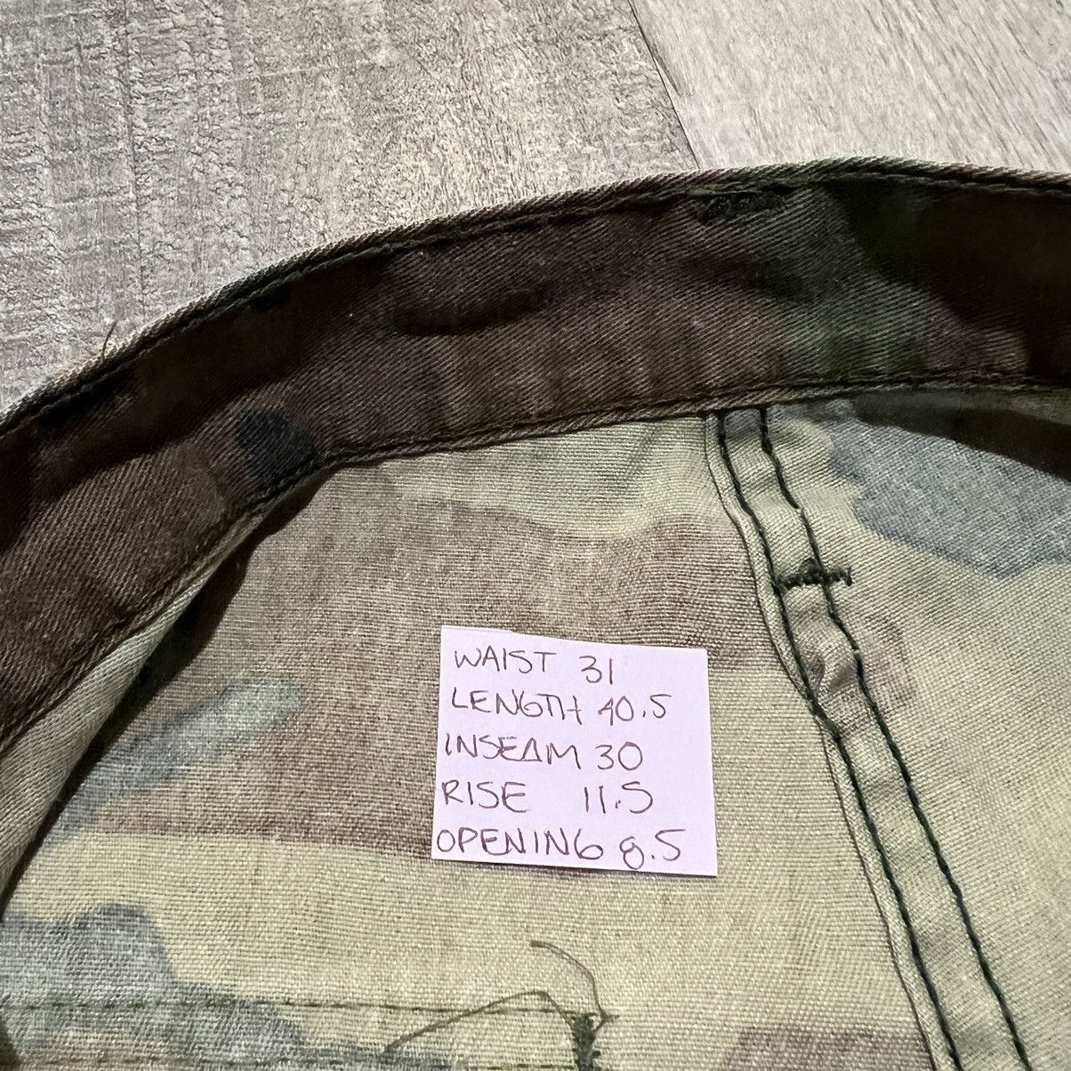 Vintage VTG 1960s Military Fatigue Camo OG 107 Army Field Trousers Size US 31 - 7 Thumbnail