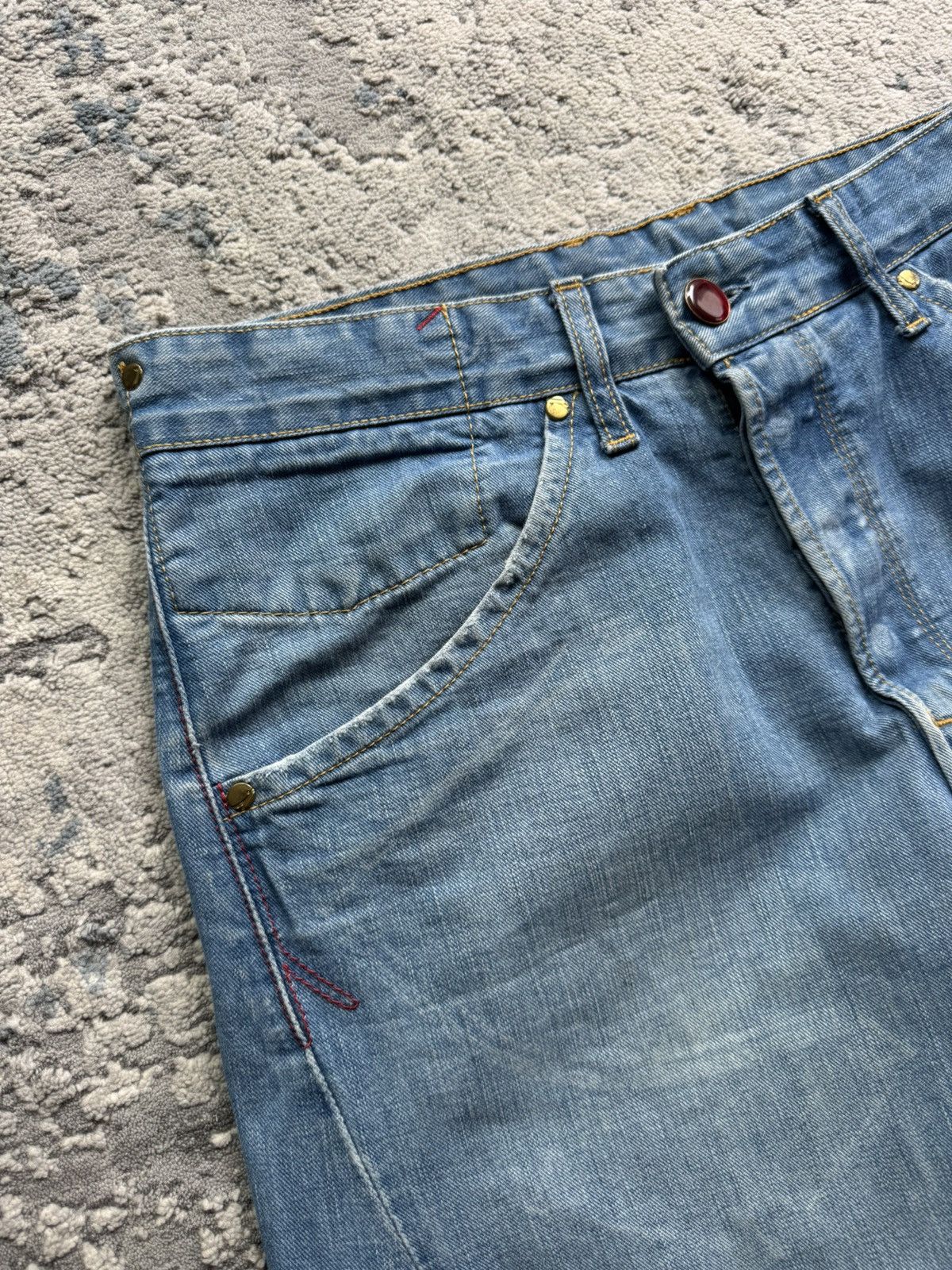Levi's Vintage Clothing Levis Engineered Buckle Back Vintage Twisted Jeans 31x32 Size US 31 - 5 Thumbnail