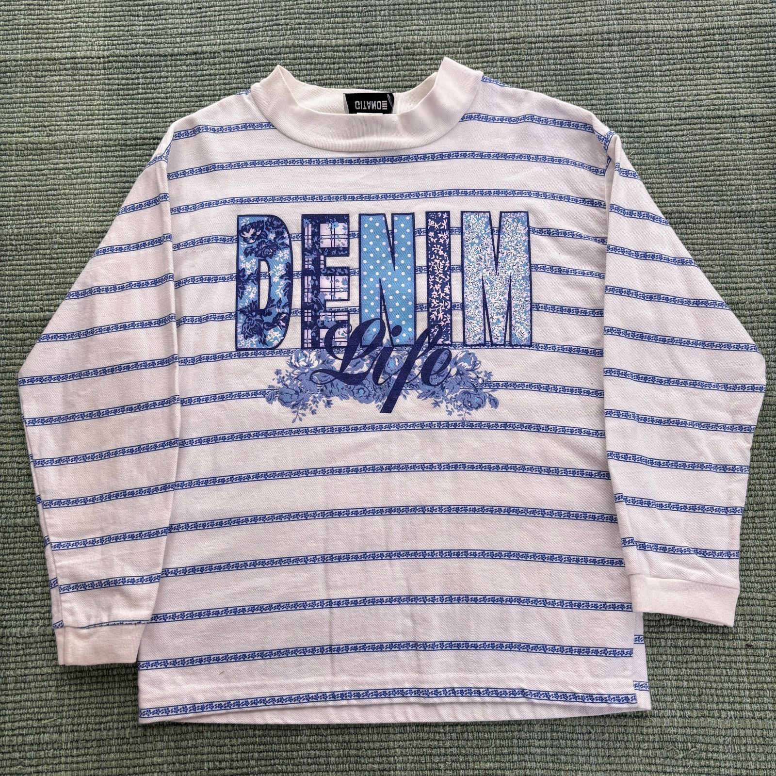Vintage Vintage Gitano Striped Cotton Denim Life Long Sleeve Shirt Size L / US 10 / IT 46 - 1 Thumbnail
