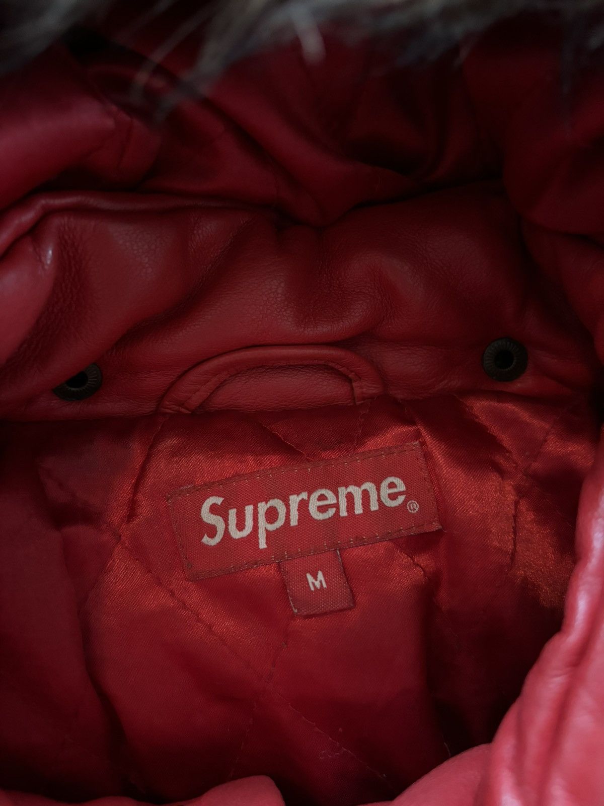 Playboy × Supreme Playboy Red Leather Fur Hood Parka Size US M / EU 48-50 / 2 - 3 Thumbnail