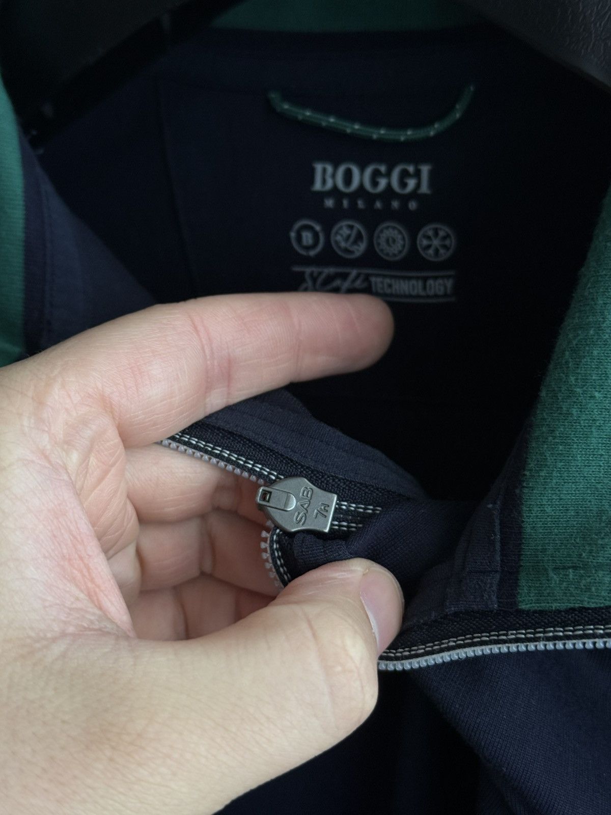 Boggi BOGGI Milano 1/4 Zip Sport Sweatshirt Technology Navy Size M Size US M / EU 48-50 / 2 - 6 Thumbnail