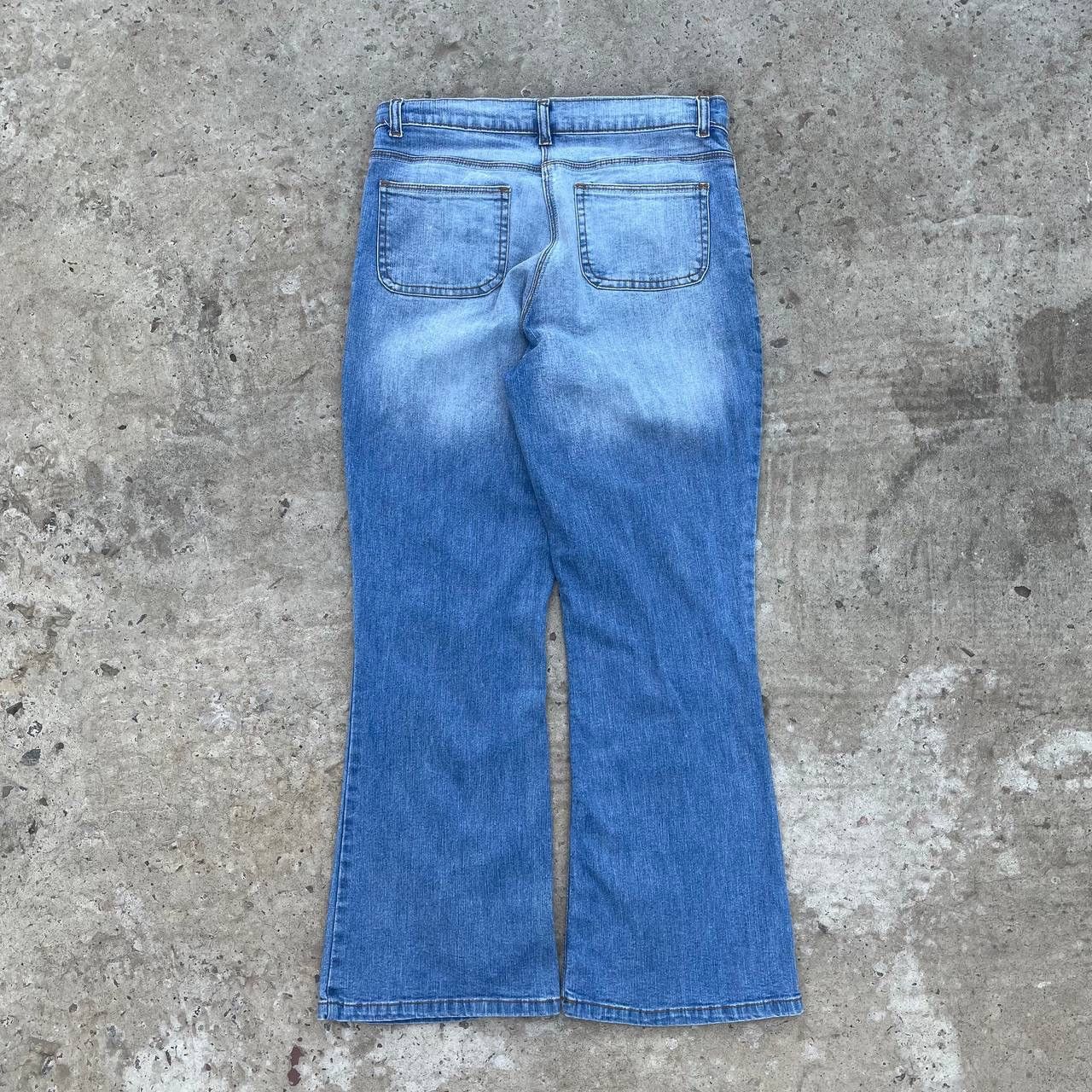 20471120 Vintage Women’s Japan XE Jeans Size 14 Wide Leg Y2K 00s USA Size 36" / US 14 / IT 50 - 4 Thumbnail