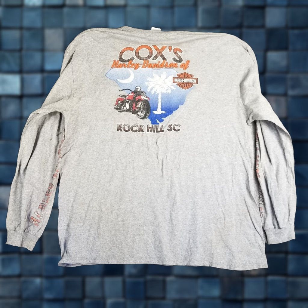 Harley Davidson Harley-Davidson Long Sleeve Shirt XXL Men Gray Motorcycle Biker USA Fall Spring Summer Size US XXL / EU 58 / 5 - 1 Thumbnail