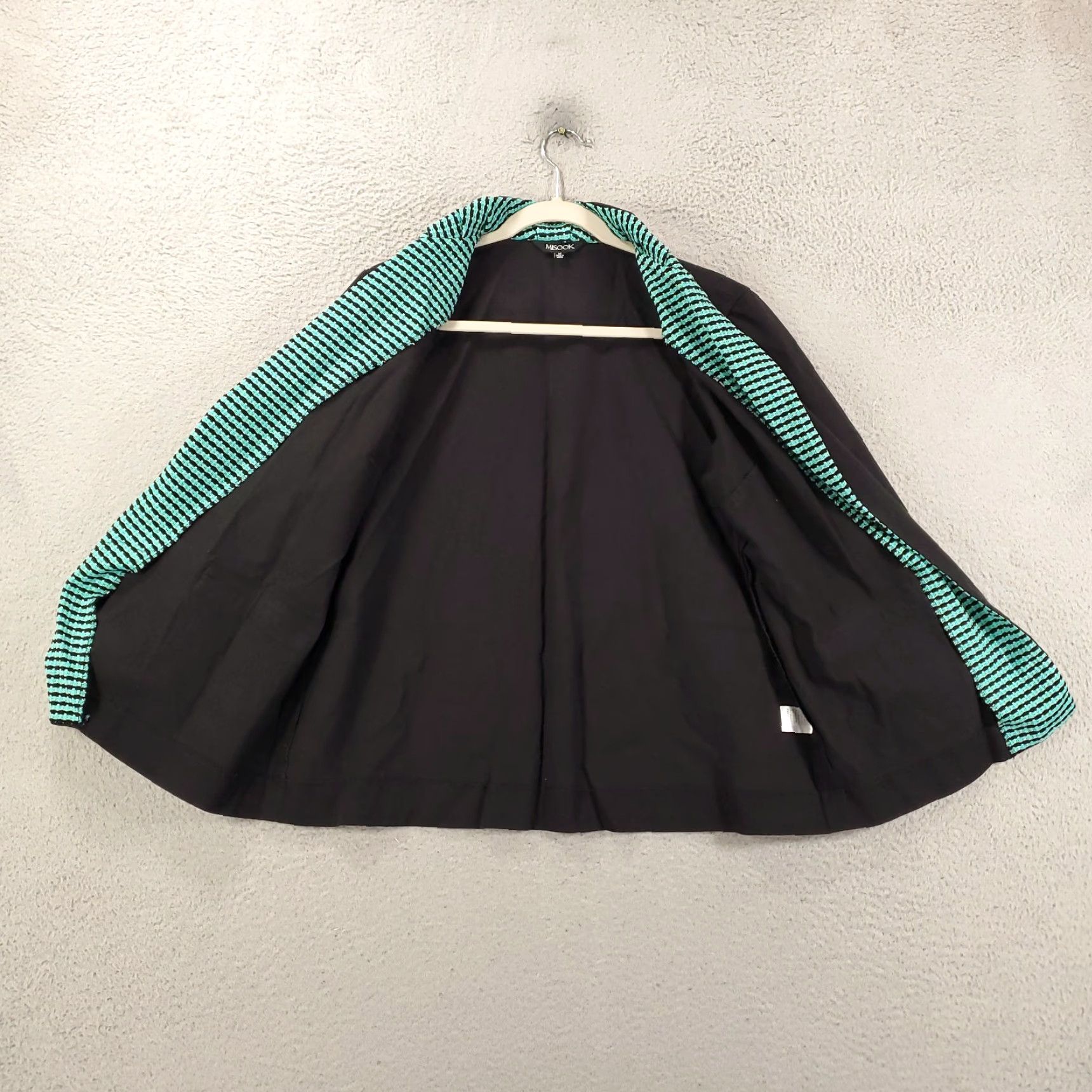 Vintage VINTAGE Misook Blazer Jacket Women Medium Black Cotton Blend Formal Business Casual Streetwear Size M / US 6-8 / IT 42-44 - 2 Thumbnail