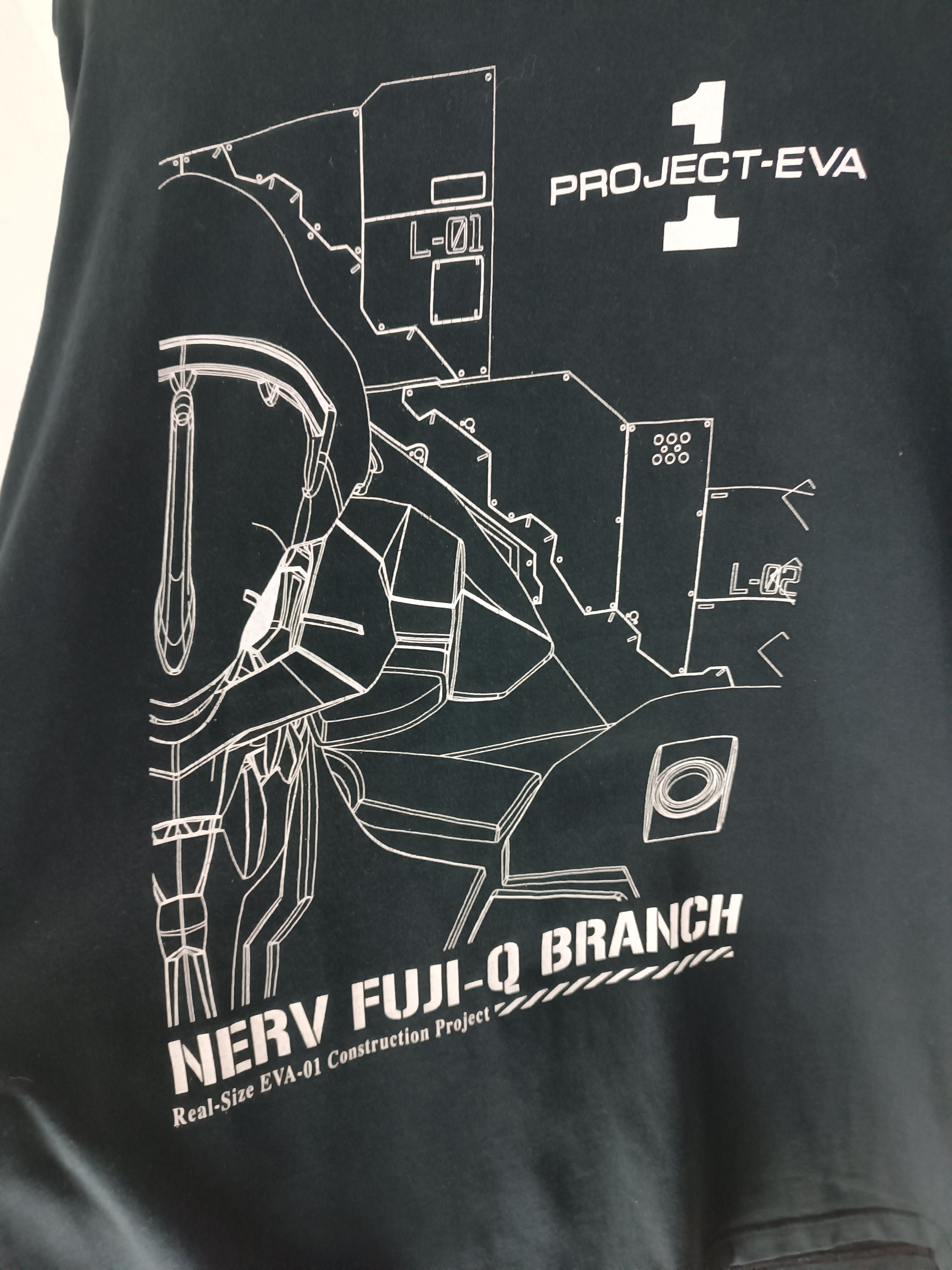 Anime VINTAGE 2000s EVANGELION FADED TEE ghost in the shell akira Size US L / EU 52-54 / 3 - 10 Thumbnail