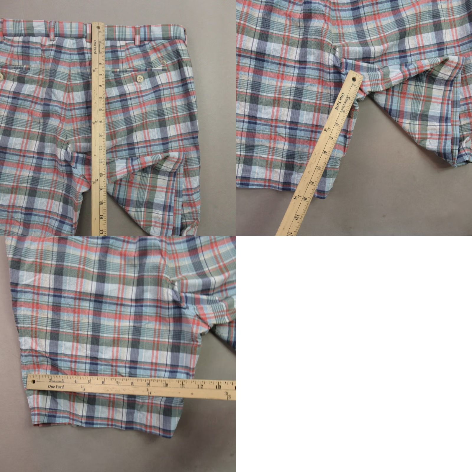 Peter Millar Peter Millar Shorts Mens 42 Chino Pockets Golf Button Lightweight Outdoor Plaid Size US 42 / EU 58 - 8 Thumbnail