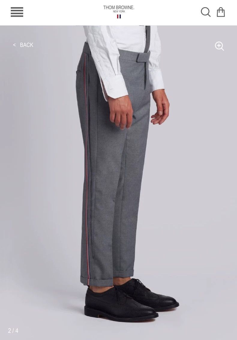 Thom Browne Thom Browne Size 1 Rare mid-gray side fine striped trouse Size US 34 / EU 50 - 7 Thumbnail