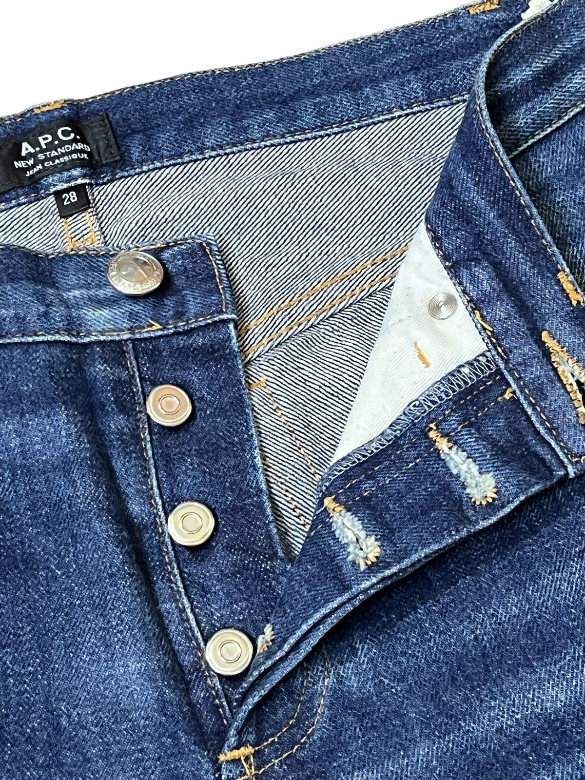 A.P.C. A.P.C NEW STANDARD BUTTON REDLINE SELVEDGE JEANS Size US 29 - 14 Thumbnail