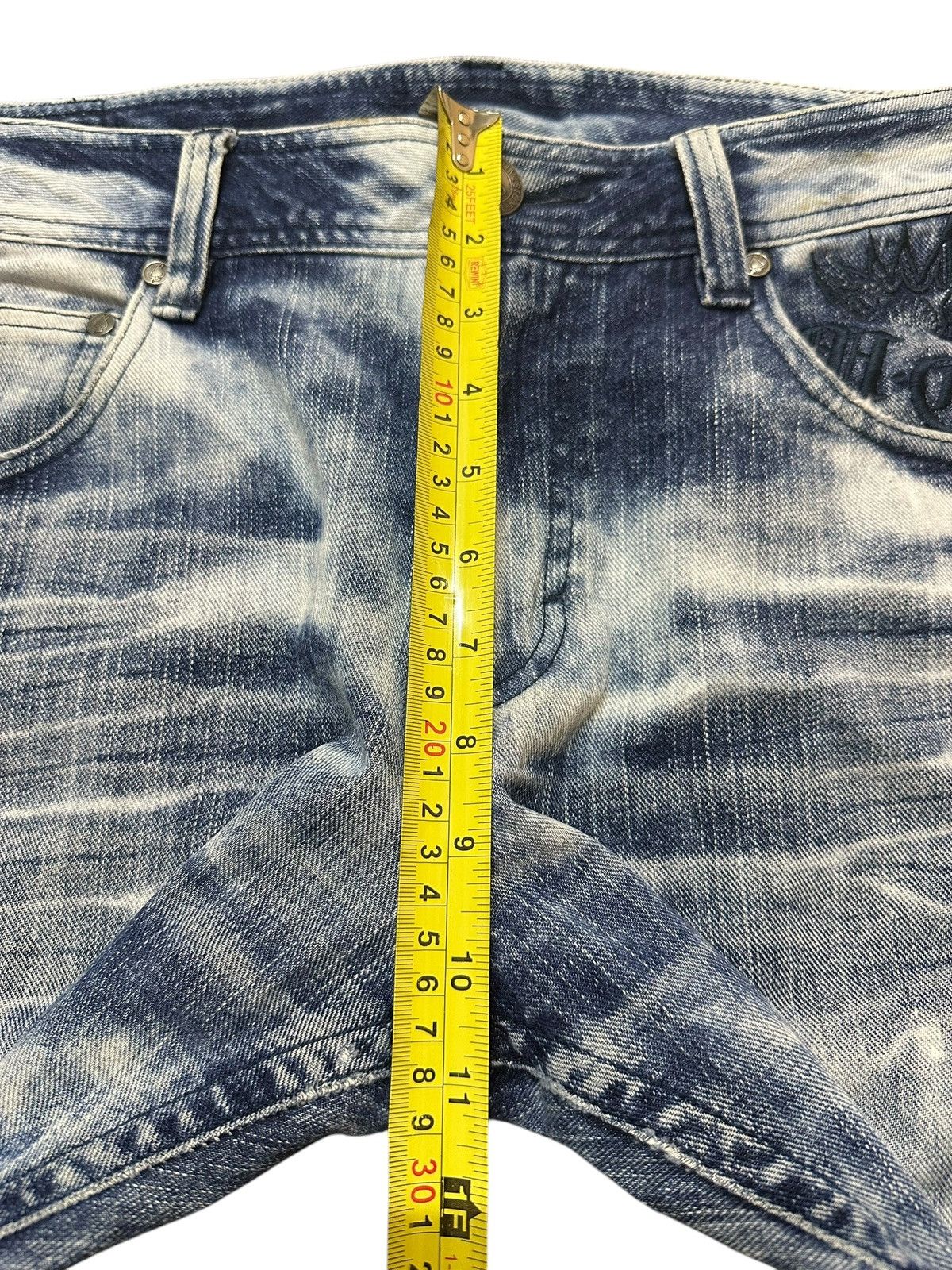 If Six Was Nine Vintage Japanese Brand Acid Wash Style Distress Style Jeans Size US 34 / EU 50 - 17 Thumbnail