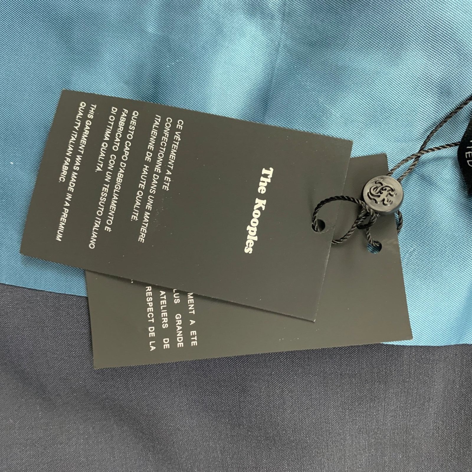 The Kooples THE KOOPLES Size 36 Navy Wool Mohair Notch Lapel Sport Coat Size 36R - 7 Thumbnail