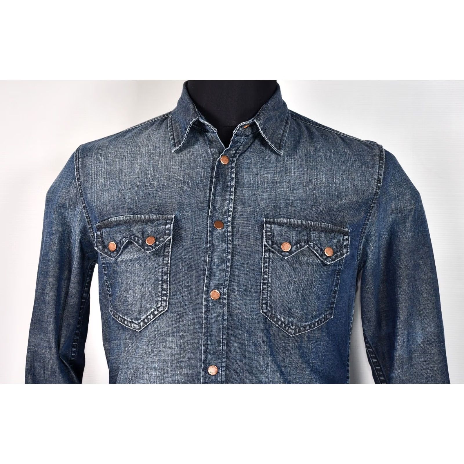 Nudie Jeans Nudie Jeans Western Denim Shirt Men S Size US S / EU 44-46 / 1 - 2 Thumbnail