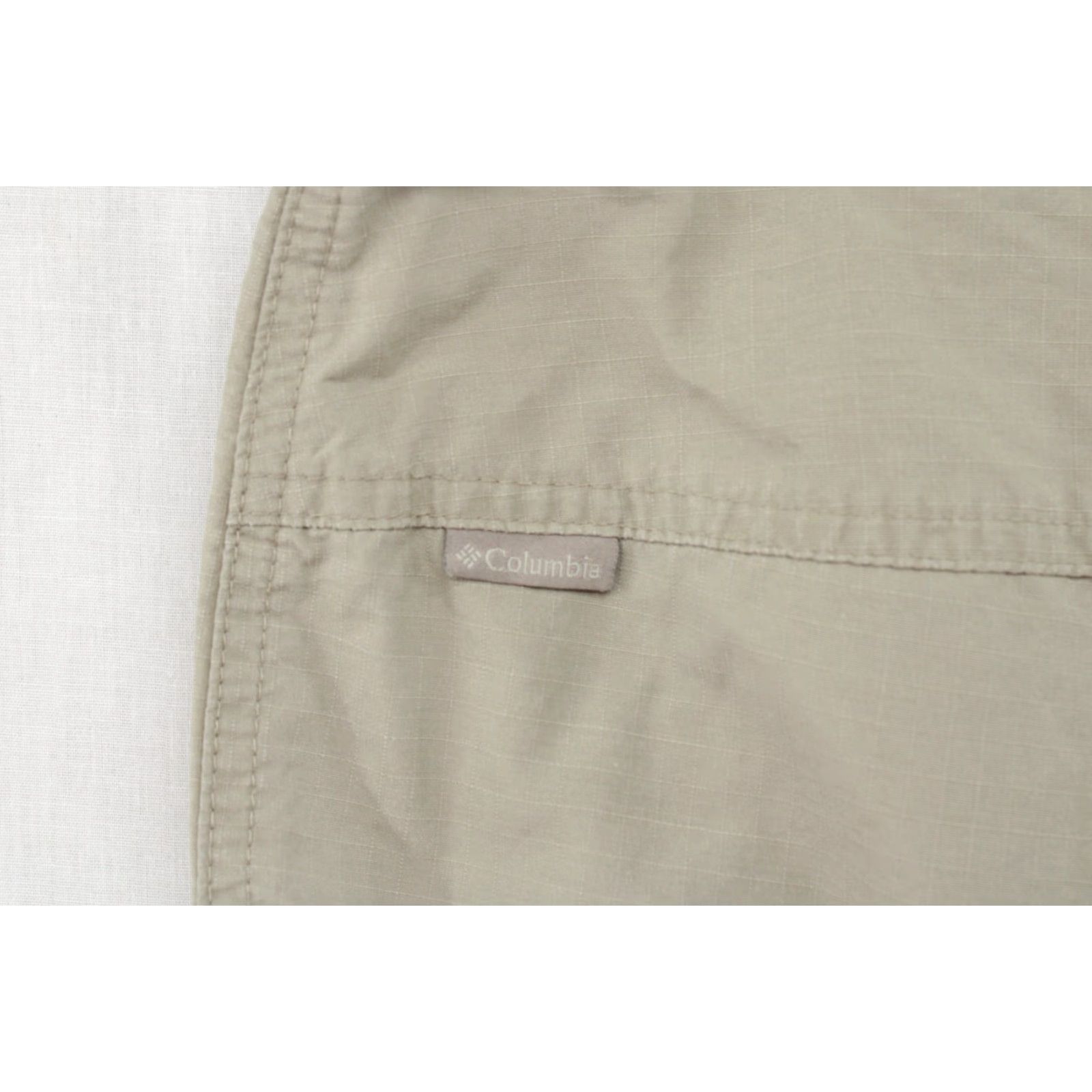 Vintage Columbia Pants Mens Large Khaki Tan Convertible Hiking Rip Stop Fishing Utility Pants Mens Regular Brown Beige Size US 33 - 6 Thumbnail