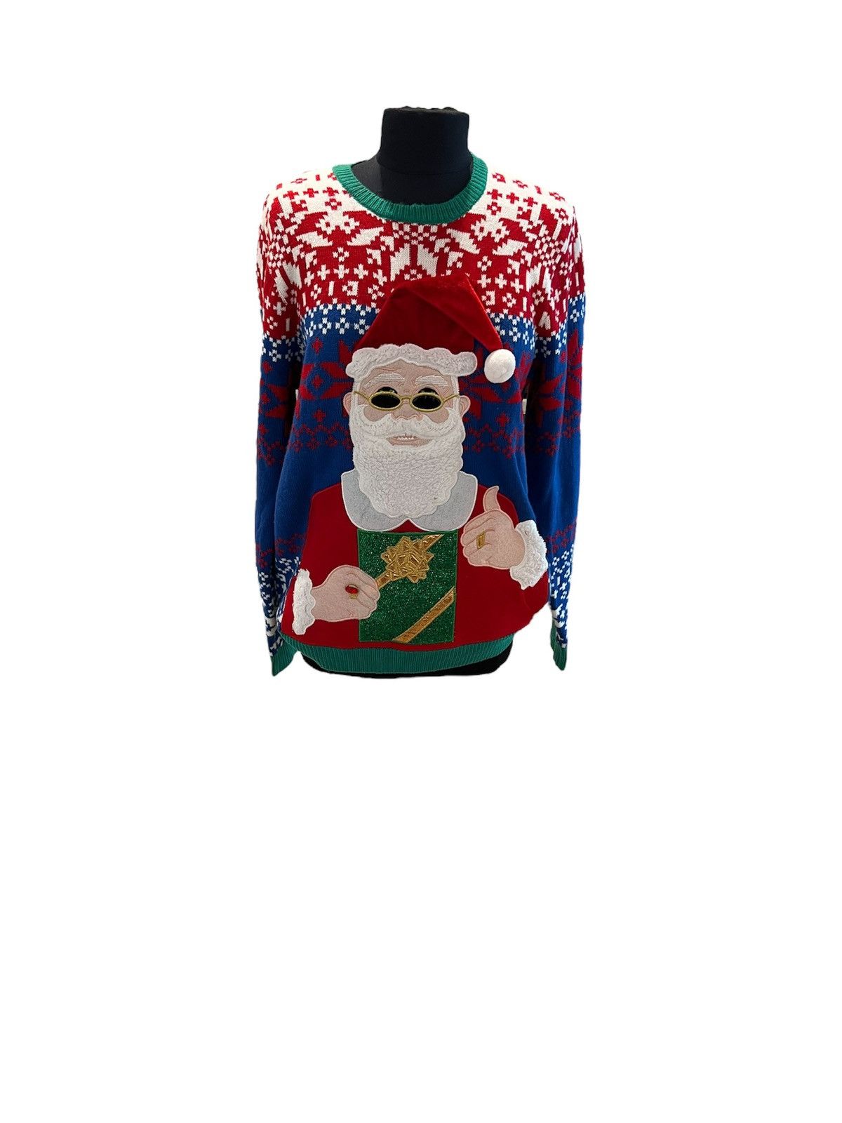 Other Holiday Time Ugly Christmas Sweater Party Santa Claus Sz L Size US L / EU 52-54 / 3 - 1 Thumbnail