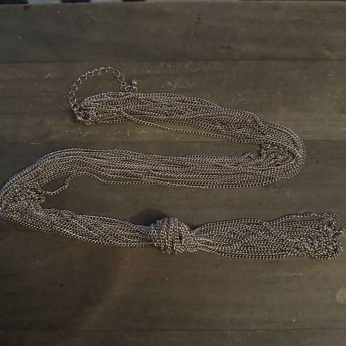 Other Long gold tone multi strand chain tassel necklace Size ONE SIZE - 2 Thumbnail