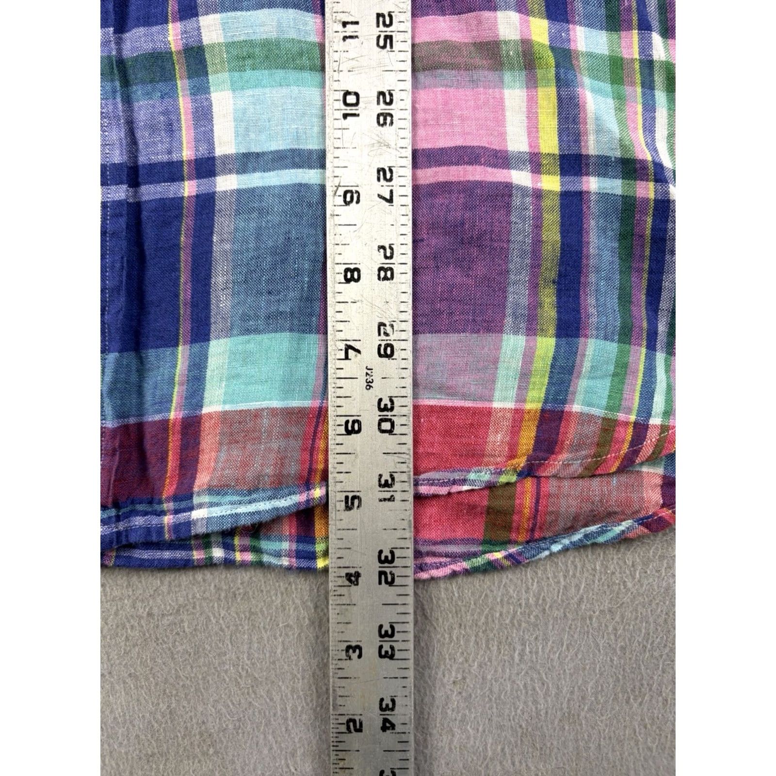 Polo Ralph Lauren Polo Ralph Lauren Shirt Men XL Multicolor Plaid Linen Button Down Pony Size US XL / EU 56 / 4 - 8 Thumbnail
