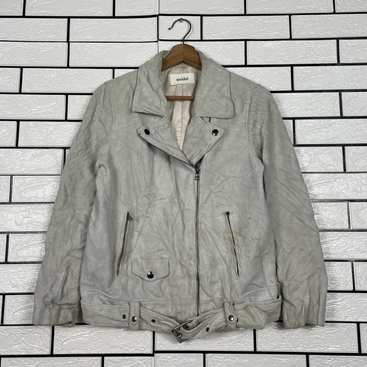 Japanese Brand Snidel Double Colar Leather Jacket Size S / US 4 / IT 40 - 1 Thumbnail