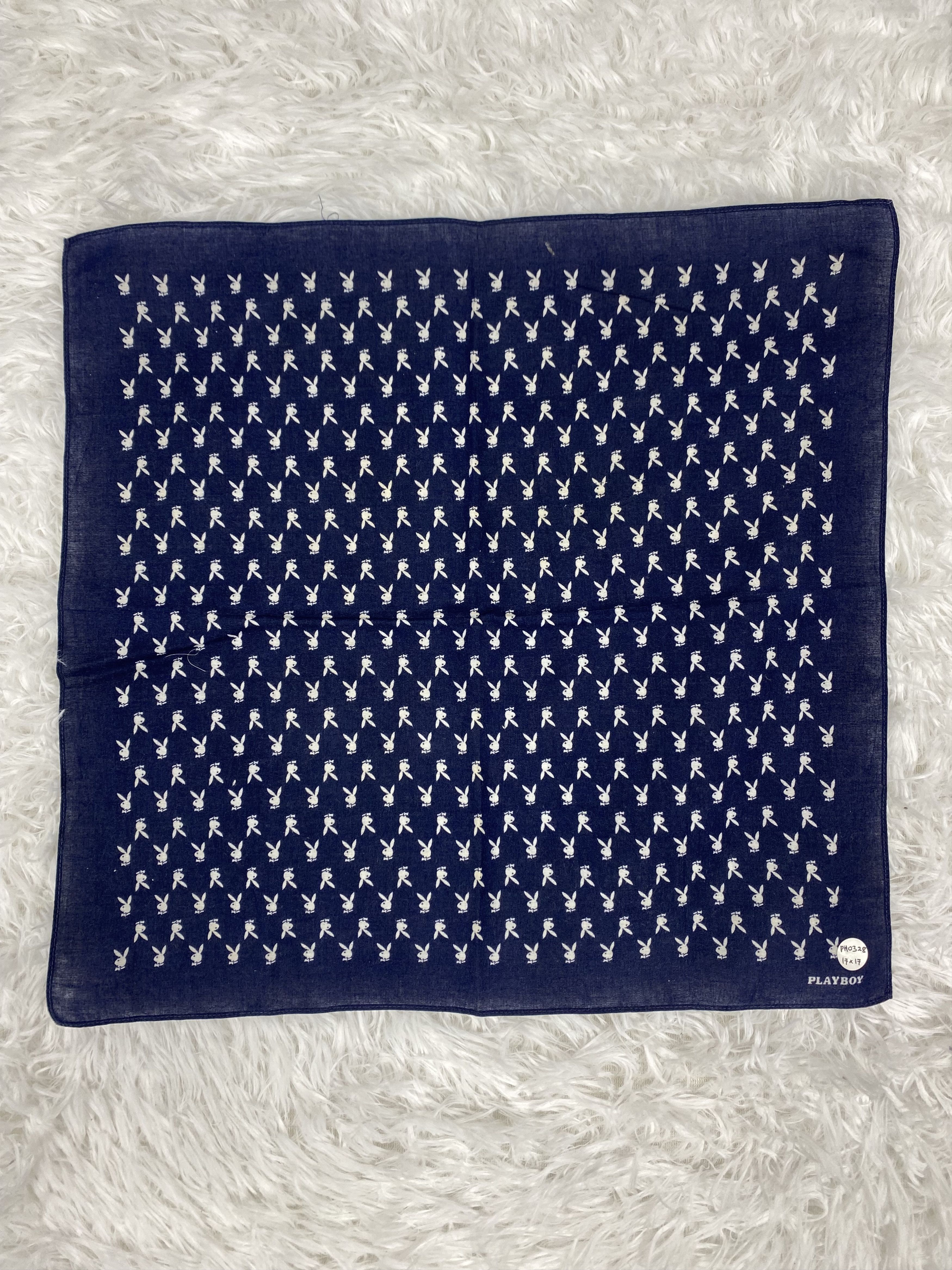 Playboy × Vintage Vintage Playboy Monogram Handkerchief Neckerchief PH0328 Size ONE SIZE - 3 Thumbnail