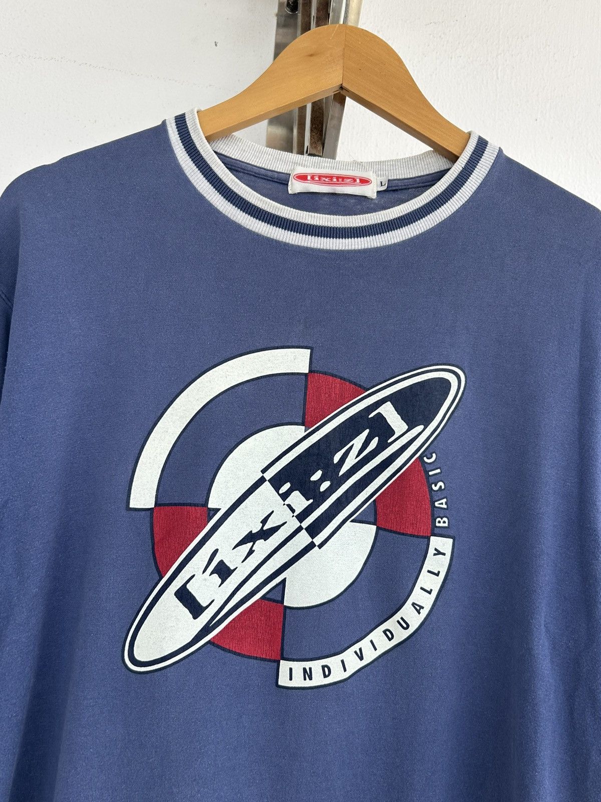 Issey Miyake Ixiz Blue Ringer Japan Vintage Tee Size US L / EU 52-54 / 3 - 3 Thumbnail
