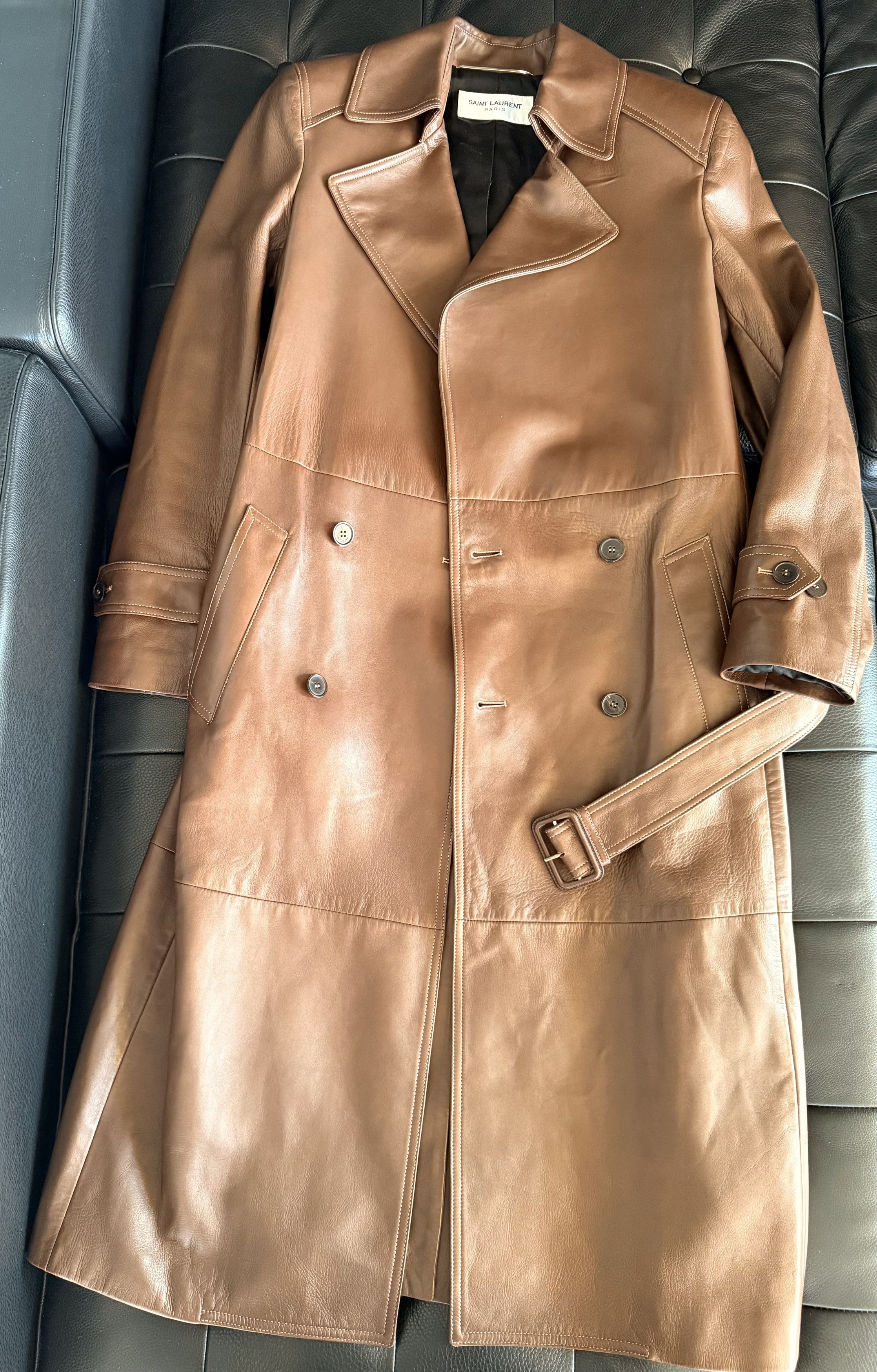 Saint Laurent Paris Saint Laurent Spring/Summer 2023 Runway Lamb Leather Coat Size US XS / EU 42 / 0 - 1 Thumbnail
