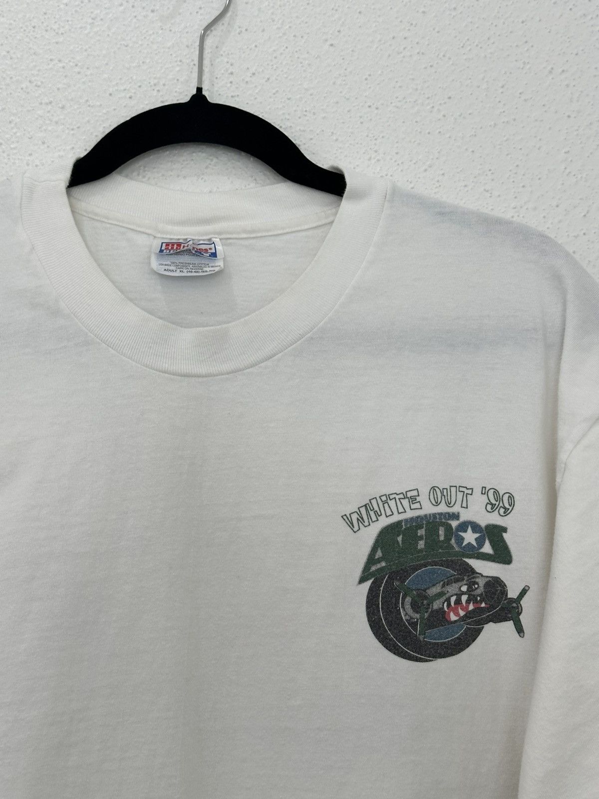 NHL Vintage 90s Houston Aeros White Out ‘99 Promo T-shirt XL Size US XL / EU 56 / 4 - 5 Thumbnail
