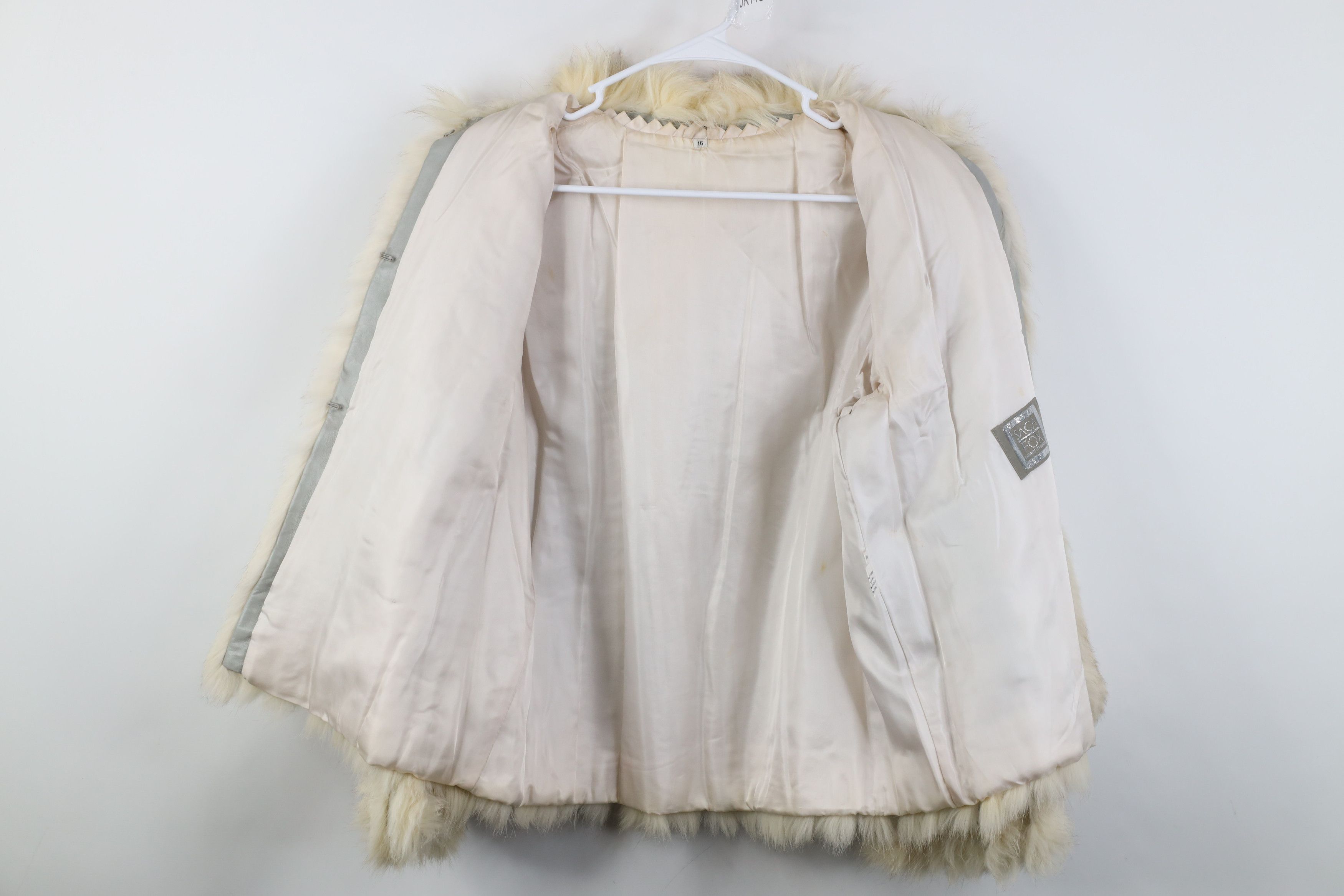 Vintage Vintage 80s 90s Streetwear Genuine Fox Fur Jacket Coat Cream Size M / US 6-8 / IT 42-44 - 8 Thumbnail