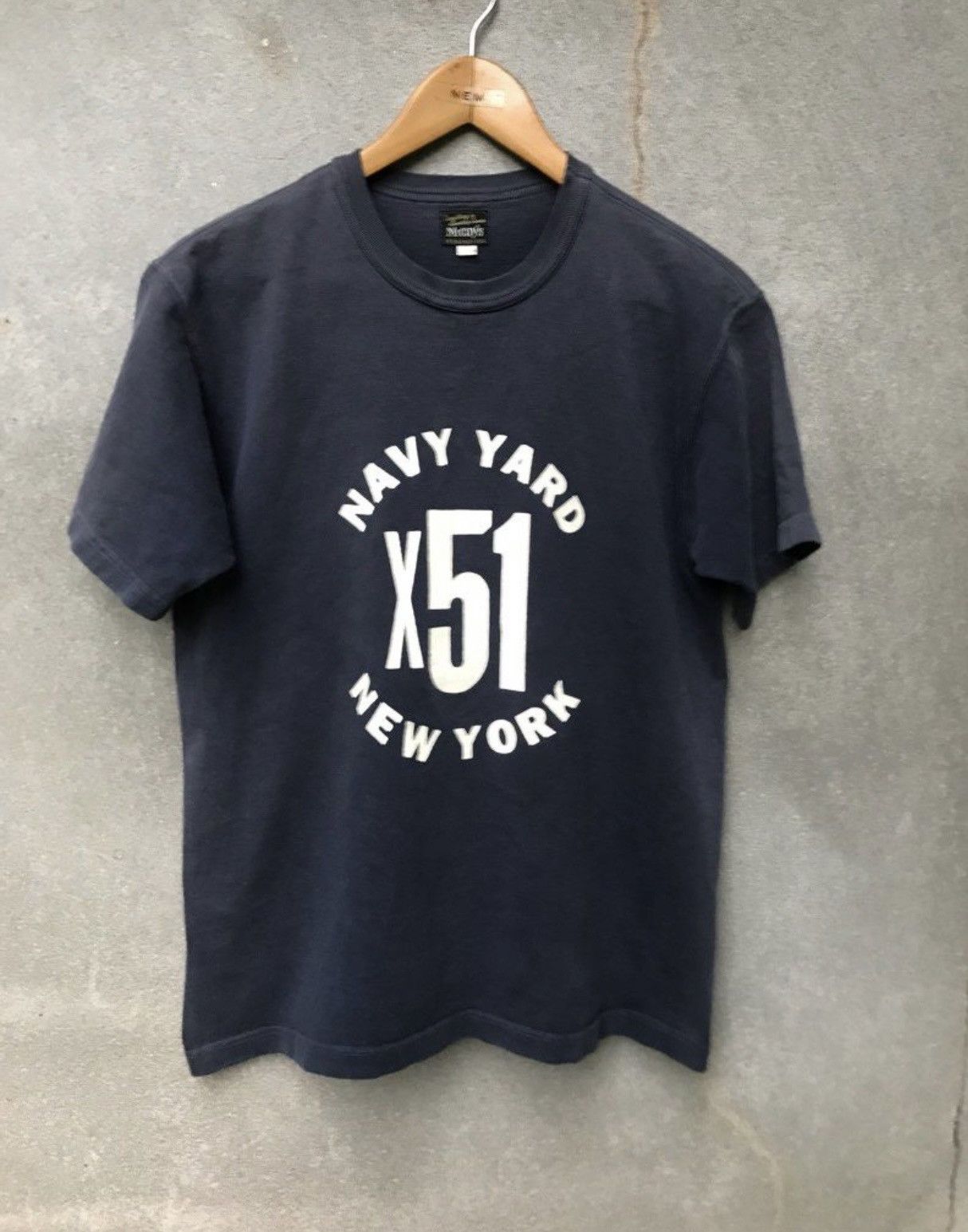image of Kapital x The Real Mccoys Amazing Fire The Real Mc Coy Navy Yard Sun Faded in Blue (Size Medium)