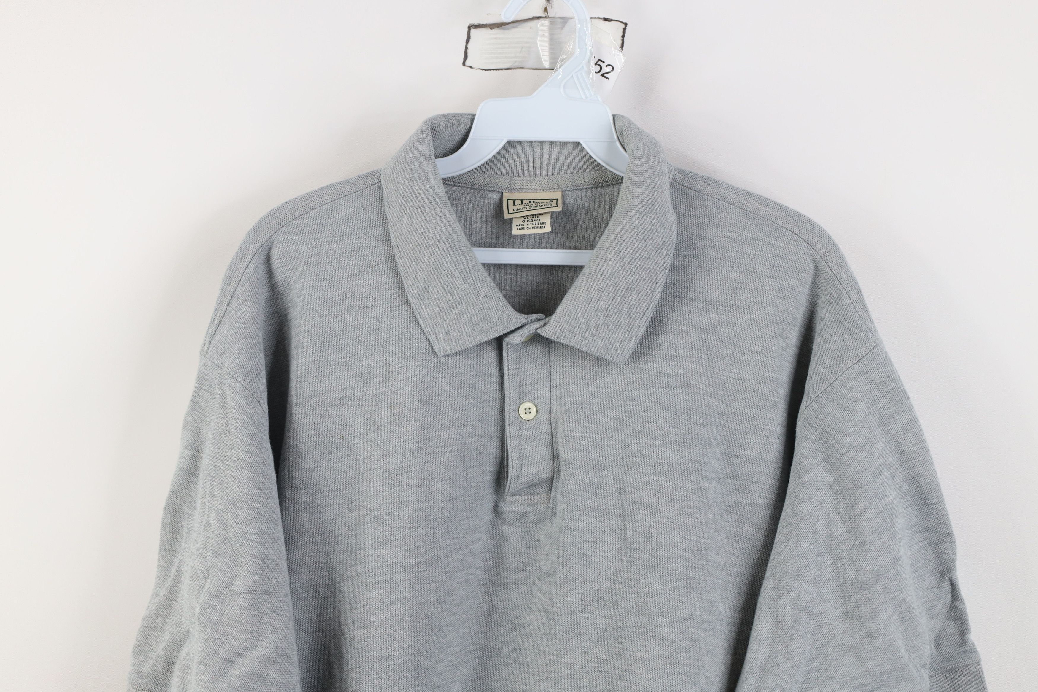 L.L. Bean Vintage 90s LL Bean Cotton Collared Golf Polo Shirt Gray Size US XL / EU 56 / 4 - 2 Thumbnail