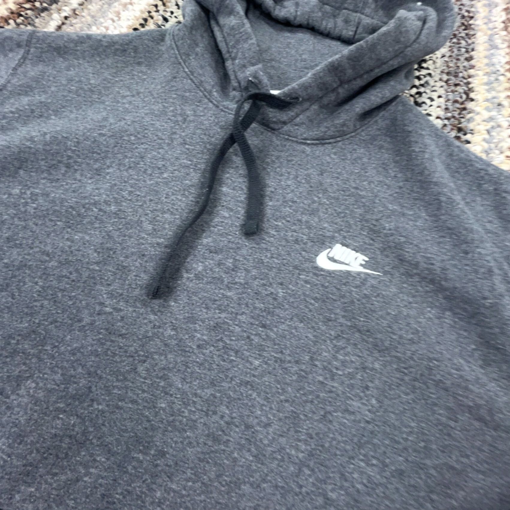 Nike Nike Hoodie Men Large Gray White Pullover Sweatshirt with Swoosh Logo Retro 90s Classic Grunge Style Size US L / EU 52-54 / 3 - 3 Thumbnail