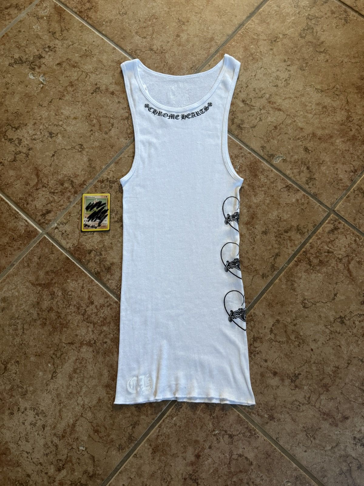 CHROME HEARTS (クロムハーツ) LOVE YOU RIB TANK Chrome Hearts Love You Rib Tank White メンズ - SS25 - JP