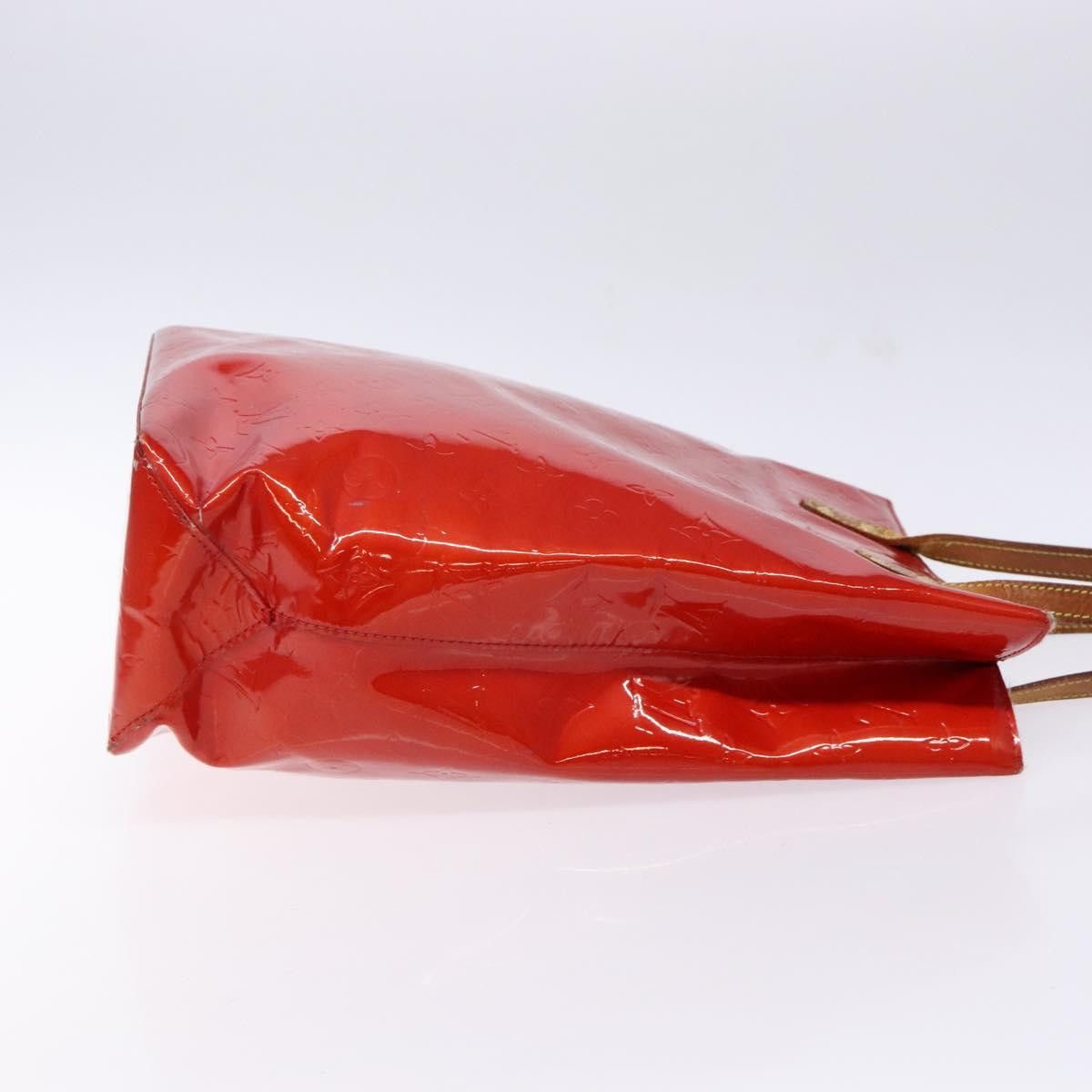 Louis Vuitton LOUIS VUITTON Monogram Vernis Reade MM Hand Bag Red Rouge Size ONE SIZE - 4 Thumbnail