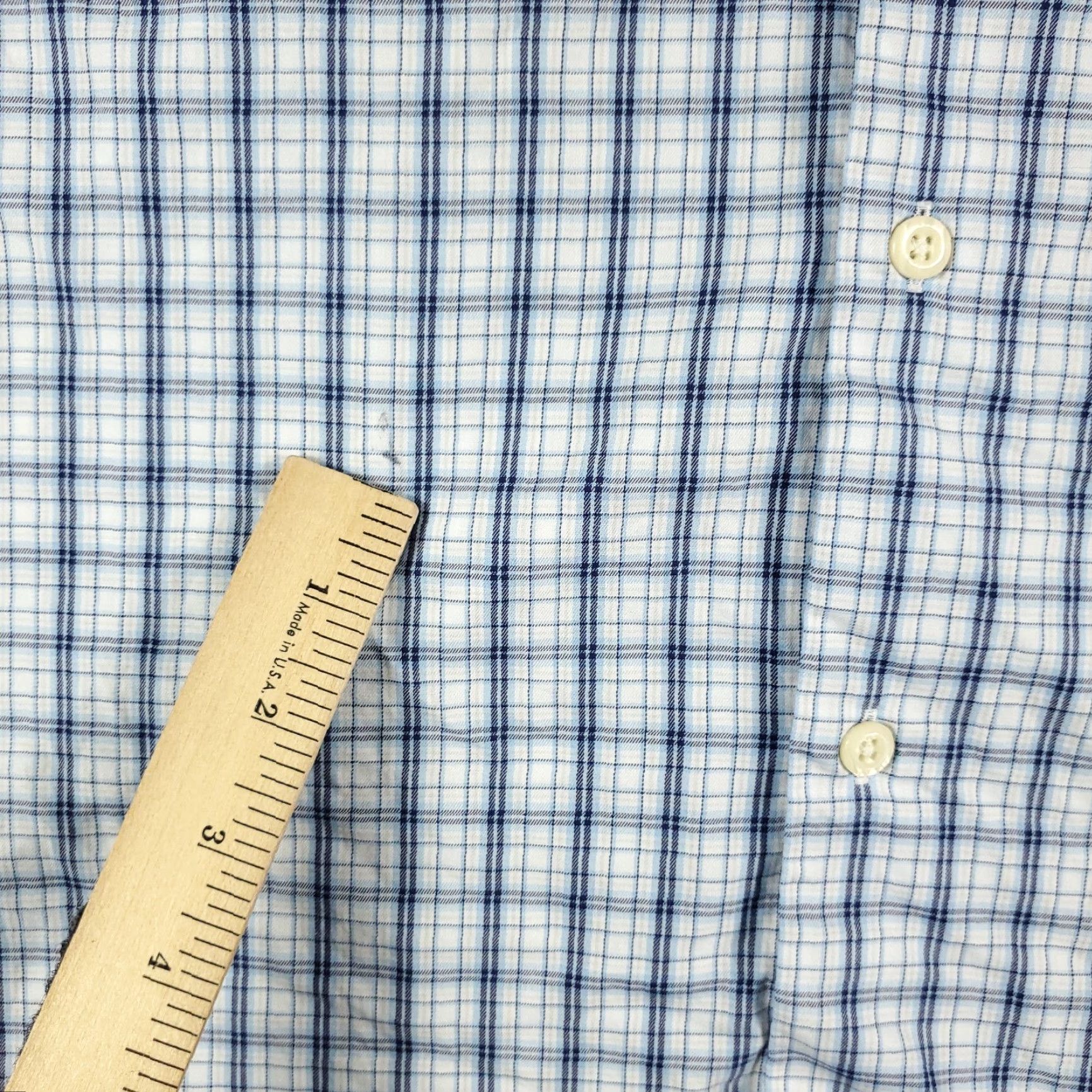 Peter Millar VINTAGE Peter Millar Shirt Mens Size 2XL Blue Plaid Button-Up Short Sleeve Cotton Casual, Business, Formal, Preppy Mens Size US XXL / EU 58 / 5 - 3 Thumbnail