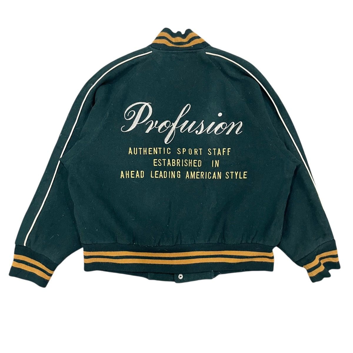 Sports Specialties Vintage Profusion Sportswear Snap Button Wool Bomber Jacket Size US M / EU 48-50 / 2 - 1 Thumbnail
