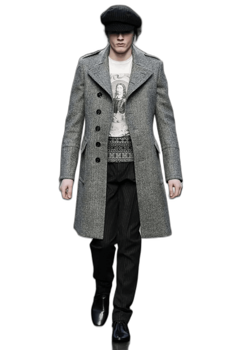 Burberry Burberry Prorsum Gray Herringbone Coat Size US M / EU 48-50 / 2 - 1 Thumbnail