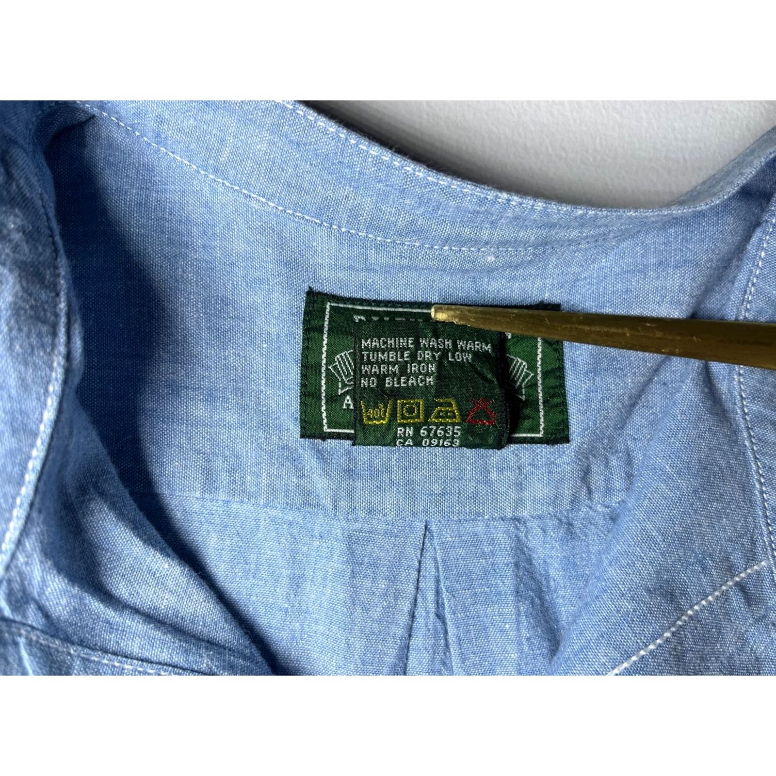 Ralph Lauren Ralph Lauren Country Shirt Mens Vintage 90s Long Sleeve Button Cotton Chambray Sz L Blue Size US L / EU 52-54 / 3 - 7 Thumbnail