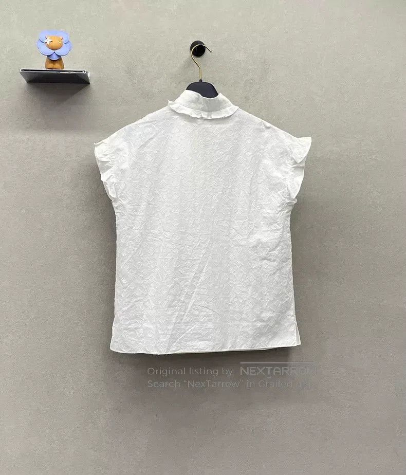 Louis Vuitton Louis Vuitton White short sleeve shirt Size XXS / US 00 / IT 34 - 2 Thumbnail