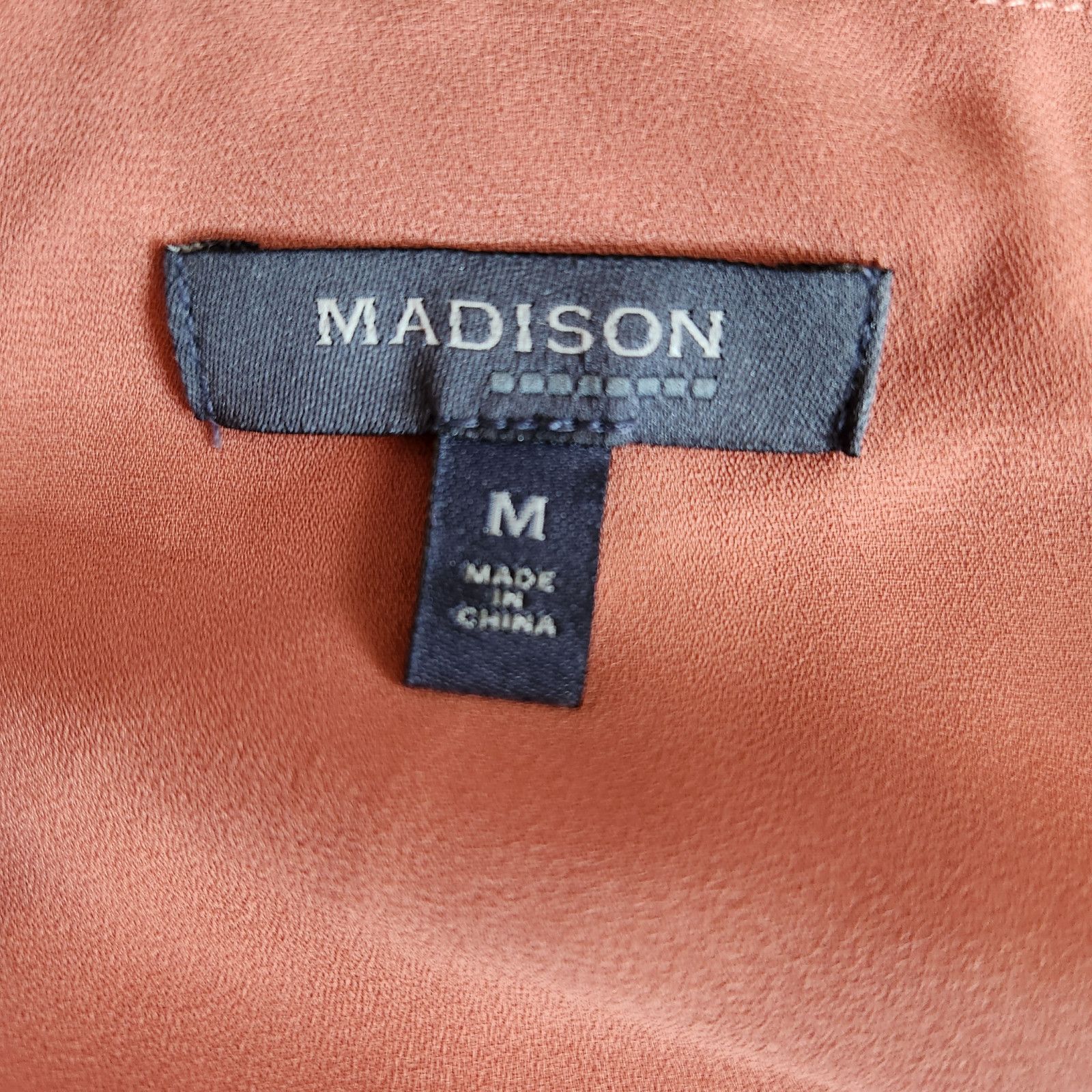 Madison Madison Womens Medium Peach Polka Dot Wrap Dress W/ Belt Size M / US 6-8 / IT 42-44 - 11 Thumbnail