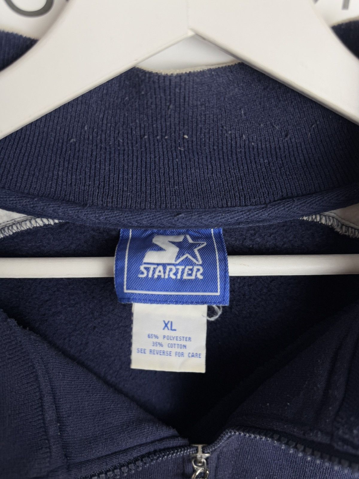 Starter × Vintage Vintage 90s Starter Georgetown Hoyas 1/4 zip sweatshirt XL Size US XL / EU 56 / 4 - 5 Thumbnail