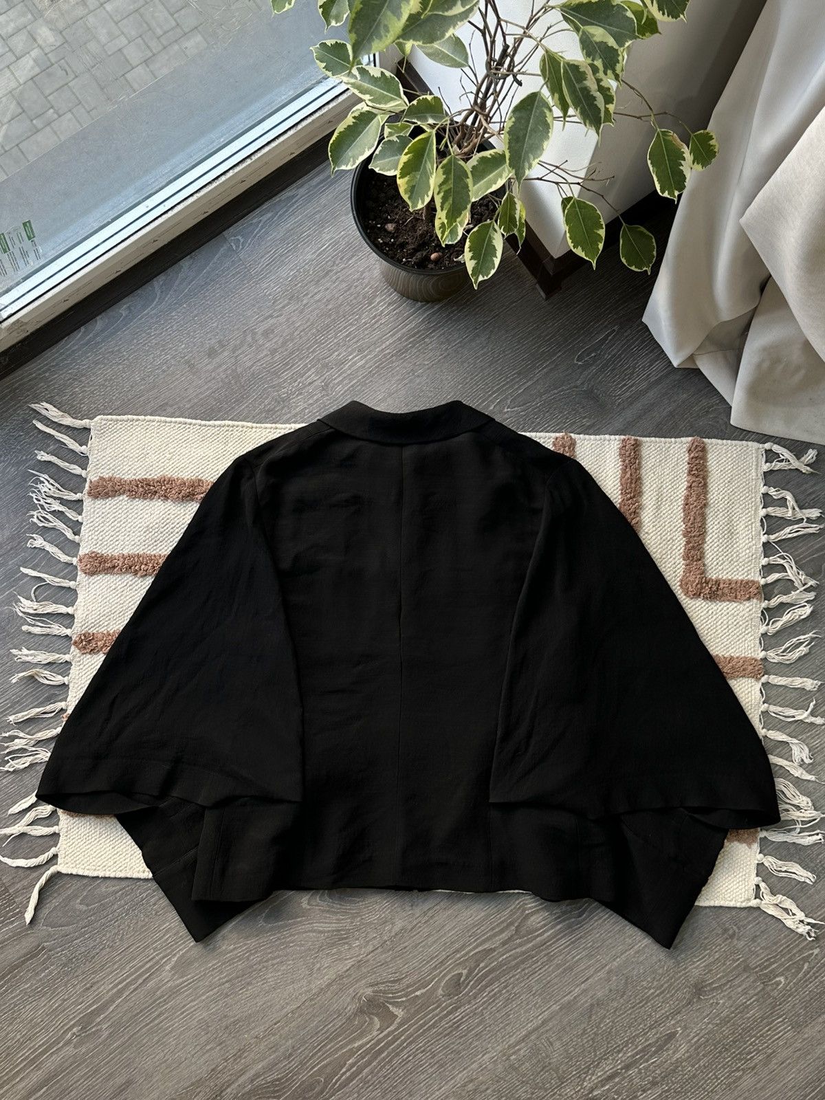 Vintage × Yohji Yamamoto Rare🖤 Yohji Yamamoto 2009 Archive Black Zip Kimono Jacket Size M / US 6-8 / IT 42-44 - 13 Thumbnail