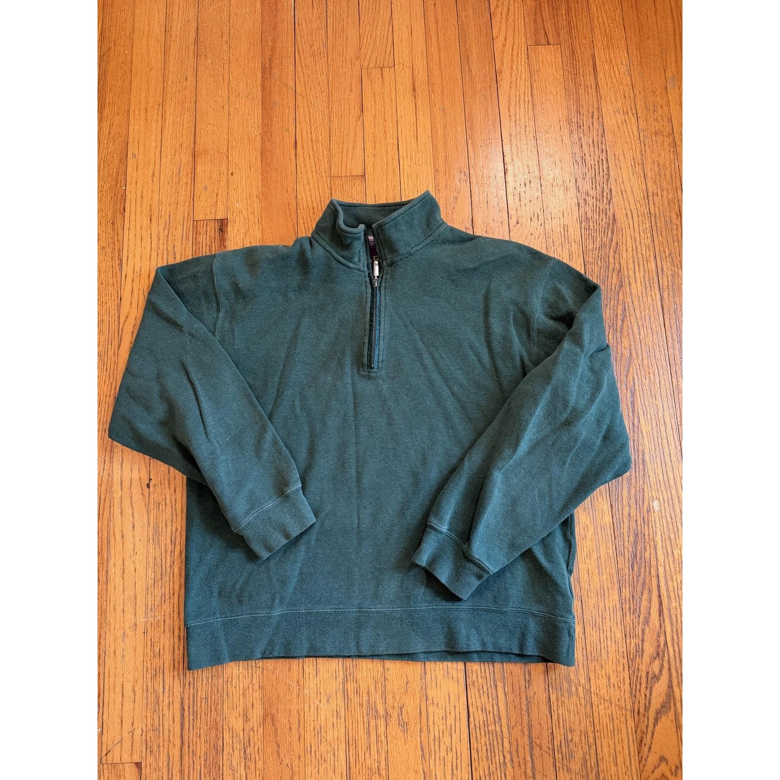 Orvis Orvis Mens Large Green Sweatshirt 1/4 Zip Mock Neck Pullover Size US L / EU 52-54 / 3 - 1 Thumbnail