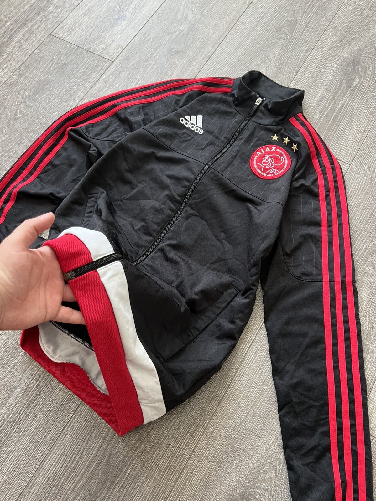 Adidas Vintage Ajax Amsterdam Adidas Track Jacket Football Size US S / EU 44-46 / 1 - 7 Thumbnail