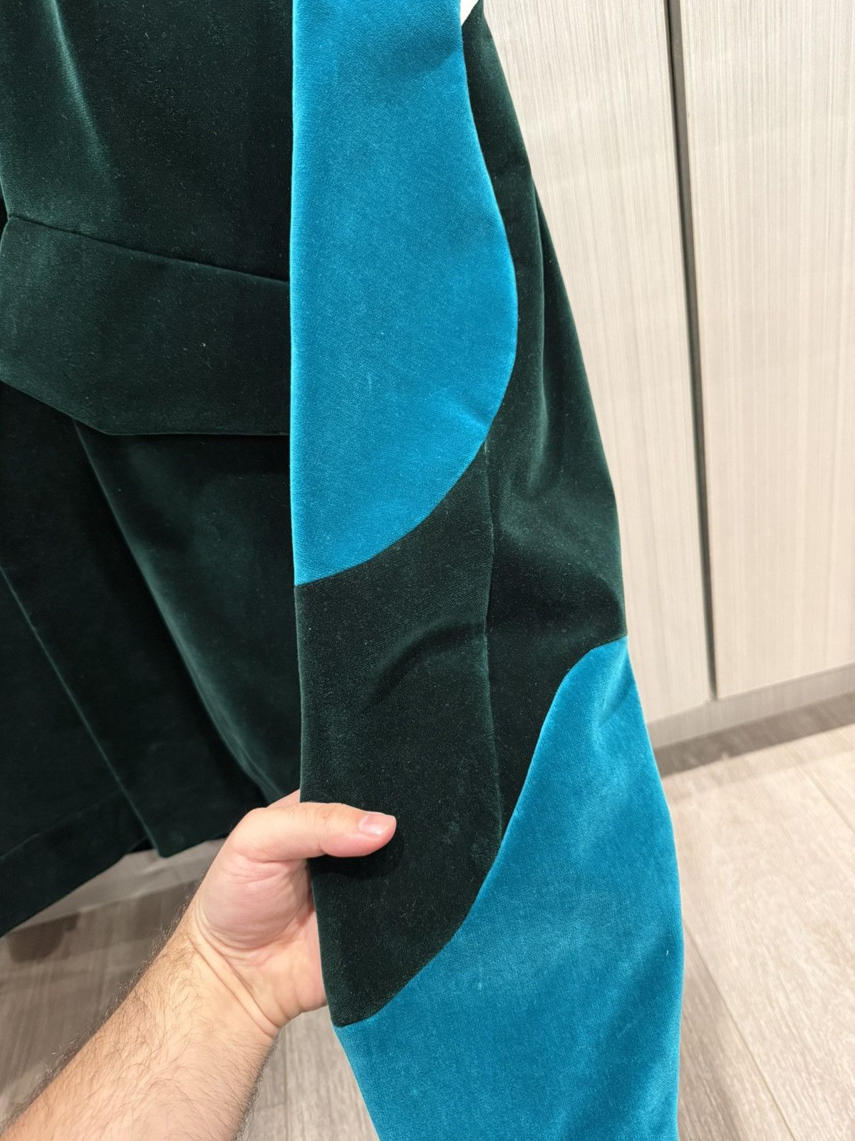 Louis Vuitton Louis Vuitton Green Blue Velour Jacket Size US XXL / EU 58 / 5 - 5 Thumbnail