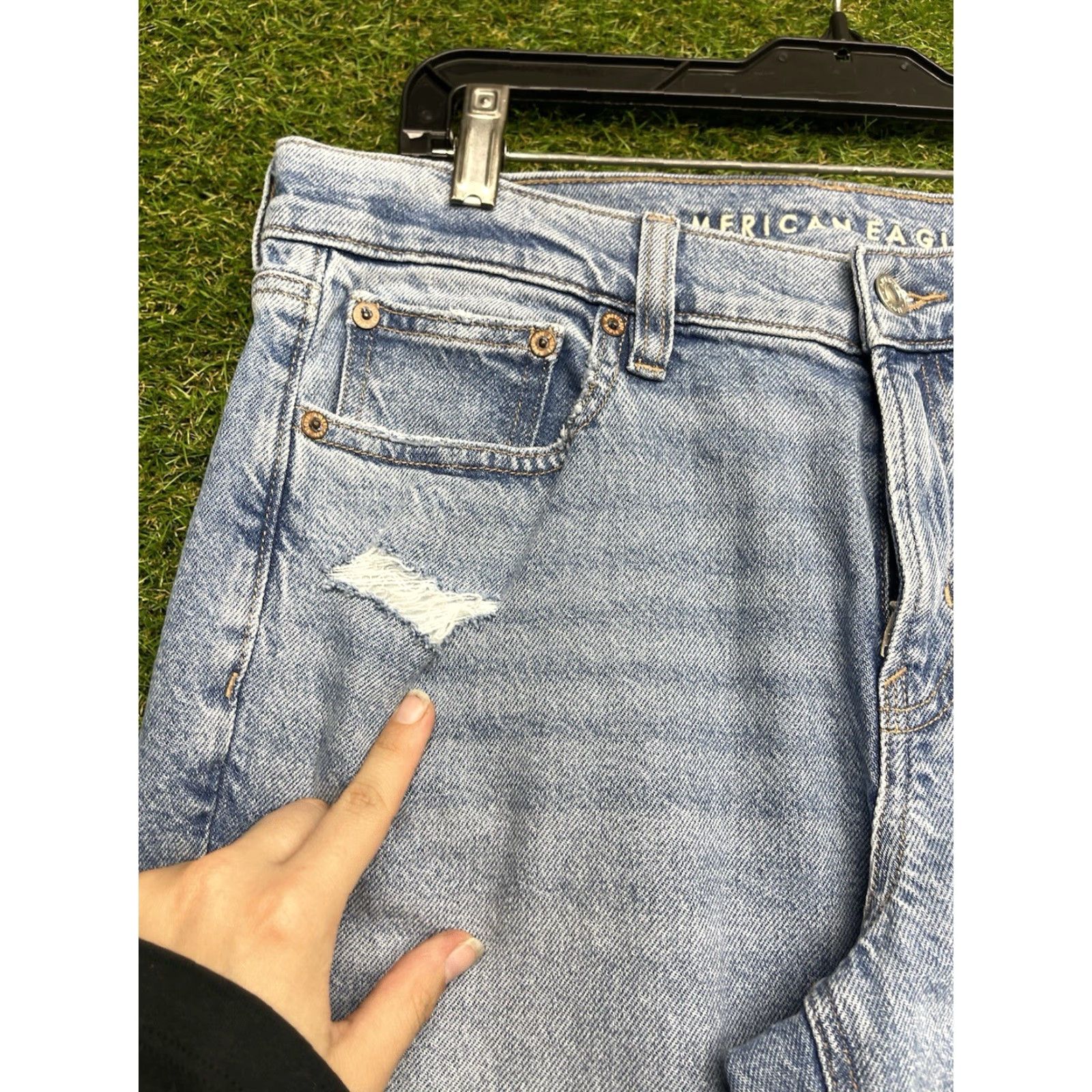 American Eagle Outfitters VINTAGE American Eagle Outfitters Jeans Women 10 Skinny Kick Denim 31x31 NWT Blue 90s Modern Size 32" / US 10 / IT 46 - 6 Thumbnail